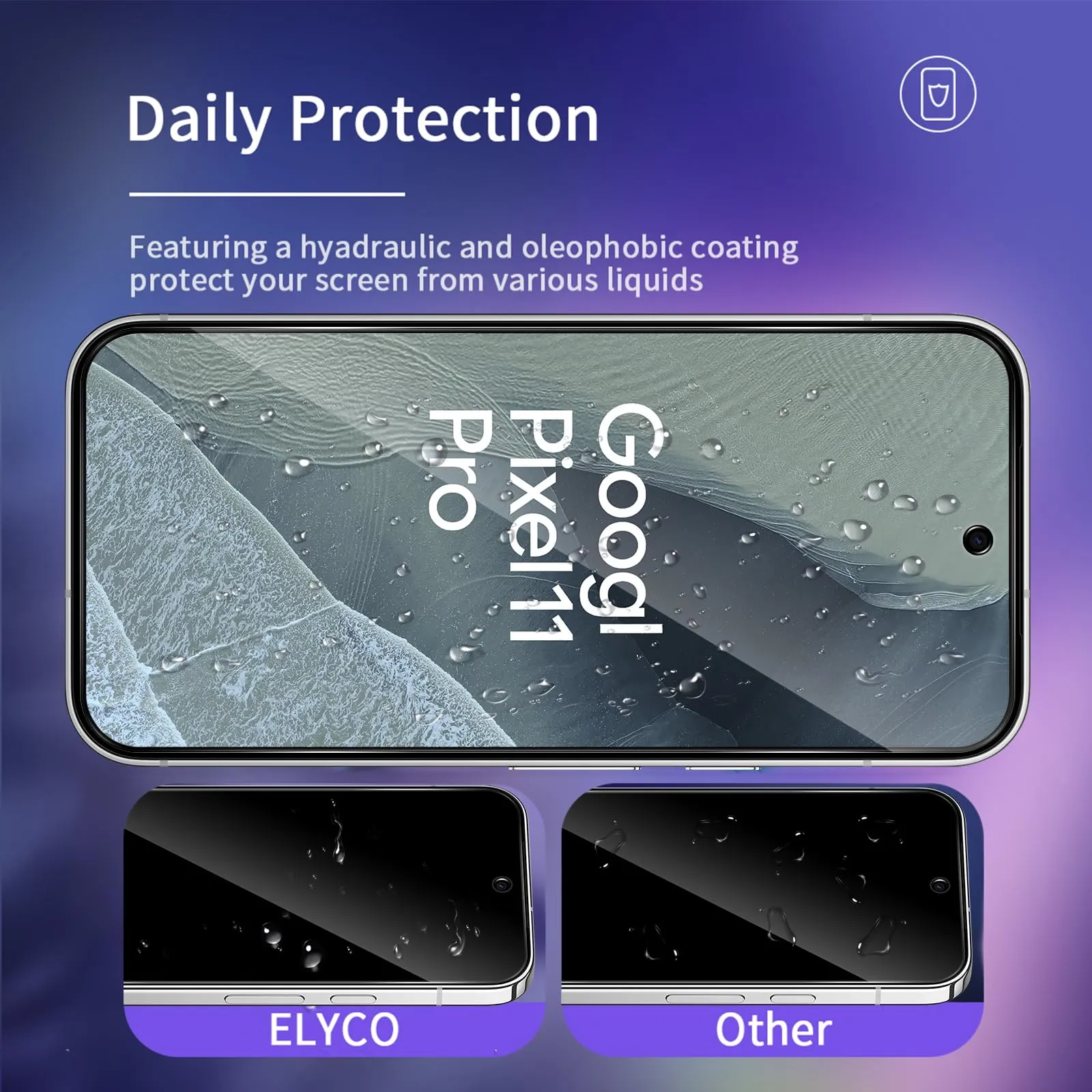 ELYCO Vetro Temperato Privacy per Google Pixel 11/Pixel 11 Pro - immagine 4