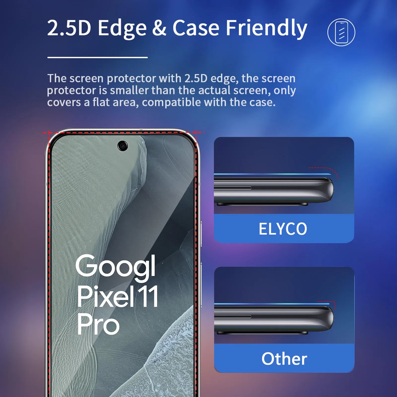 ELYCO Vetro Temperato Privacy per Google Pixel 11/Pixel 11 Pro - immagine 7