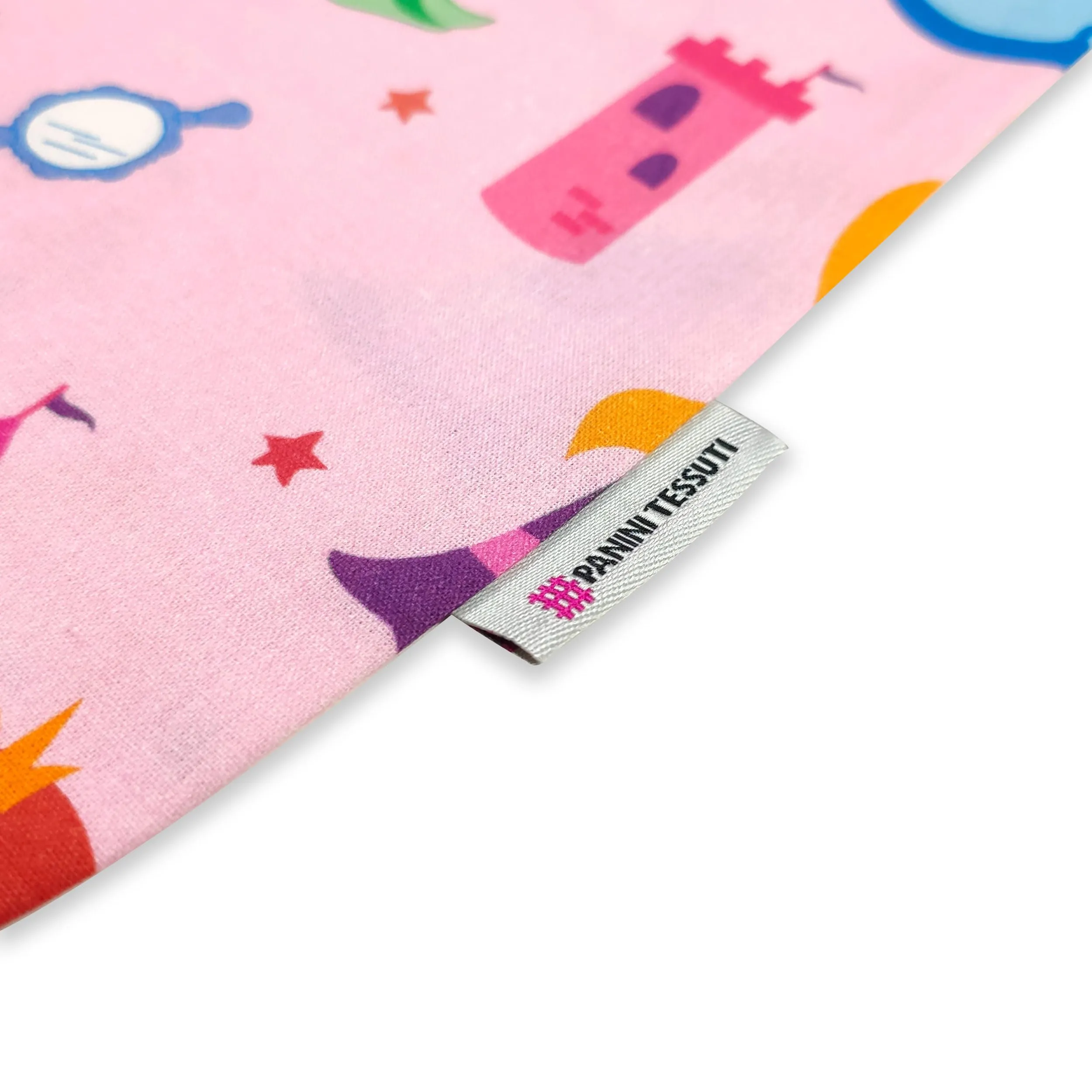 Panini Tessuti Sacchetto Personalizzato per Cambio Asilo Nido in Cotone 34x44 cm Principesse - immagine 7