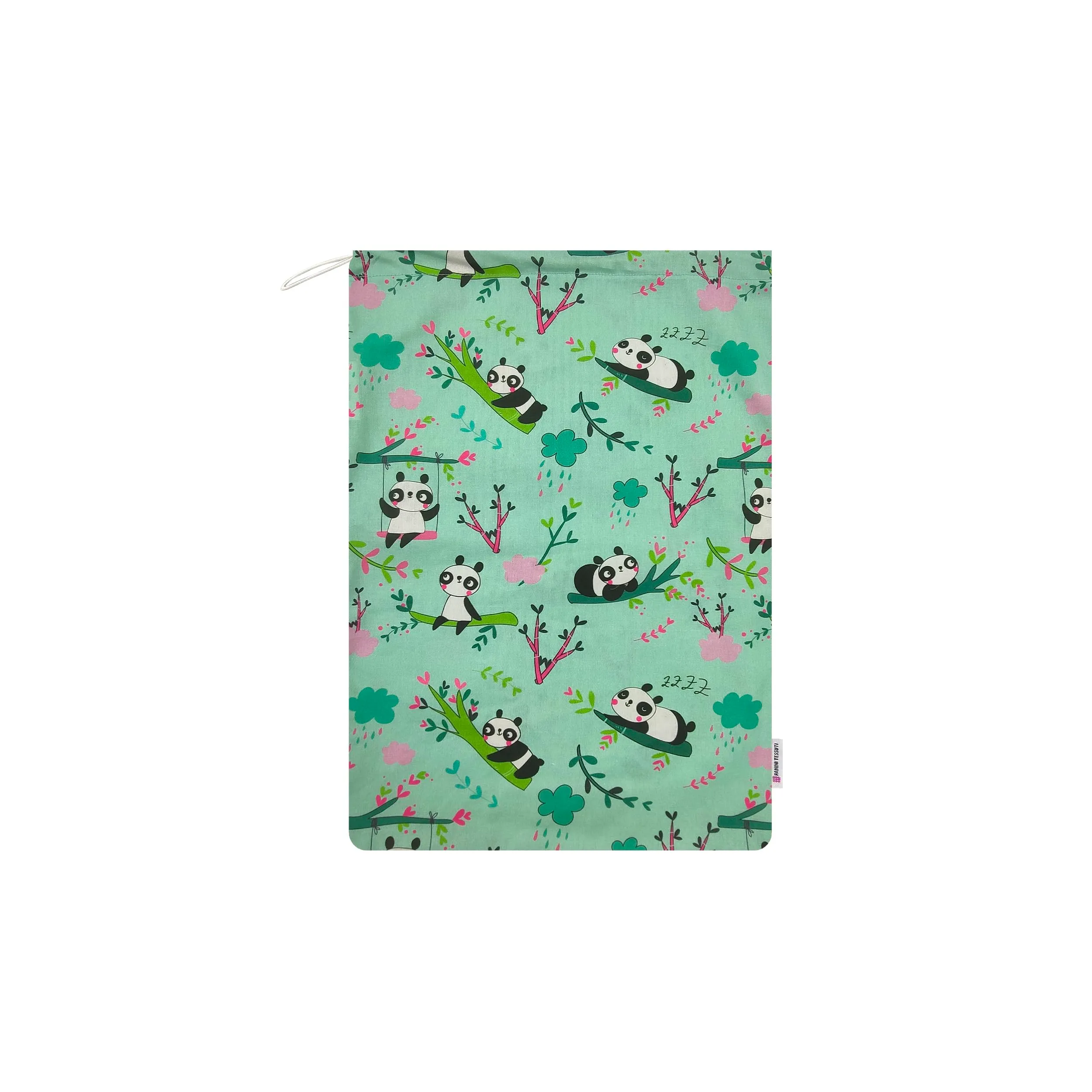 Panini Tessuti Sacchetto per Cambio Asilo Nido in 100% Cotone, 34x44 cm - immagine 1