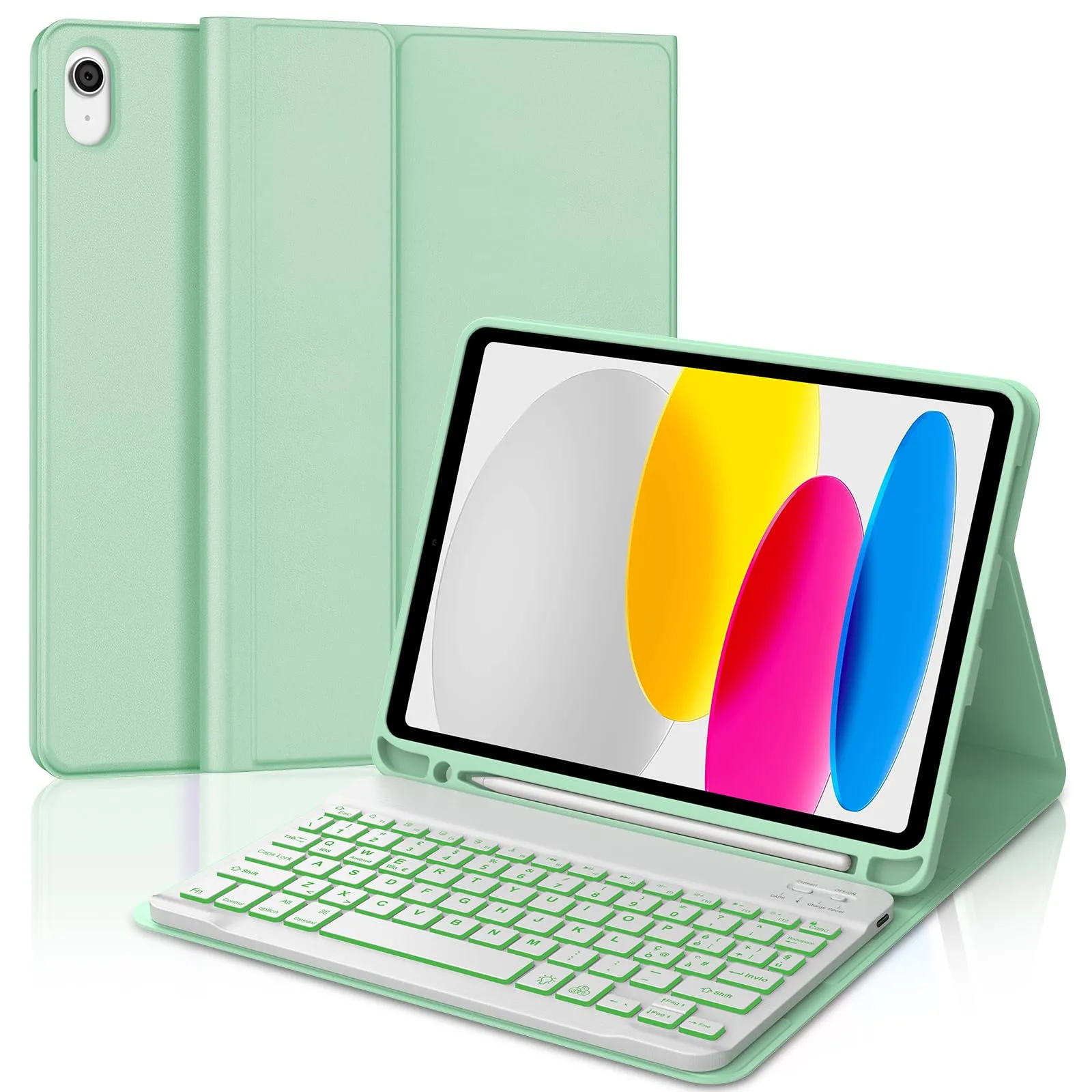 IVEOPPE Tastiera e Custodia per iPad 11 Generazione 11" (2025) e 10 Generazione 10.9" (2022) A16 - immagine 1