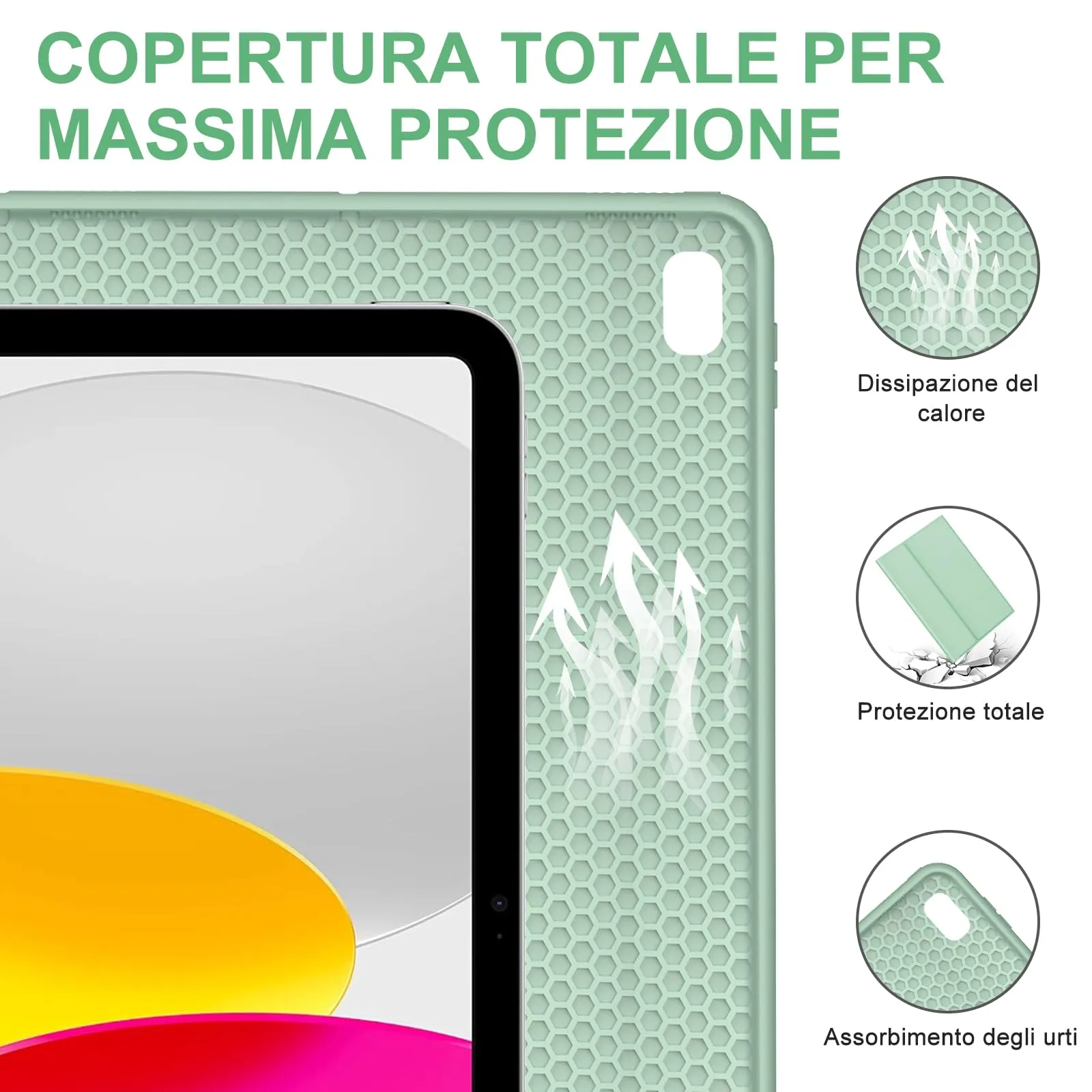 IVEOPPE Tastiera e Custodia per iPad 11 Generazione 11" (2025) e 10 Generazione 10.9" (2022) A16 - immagine 8