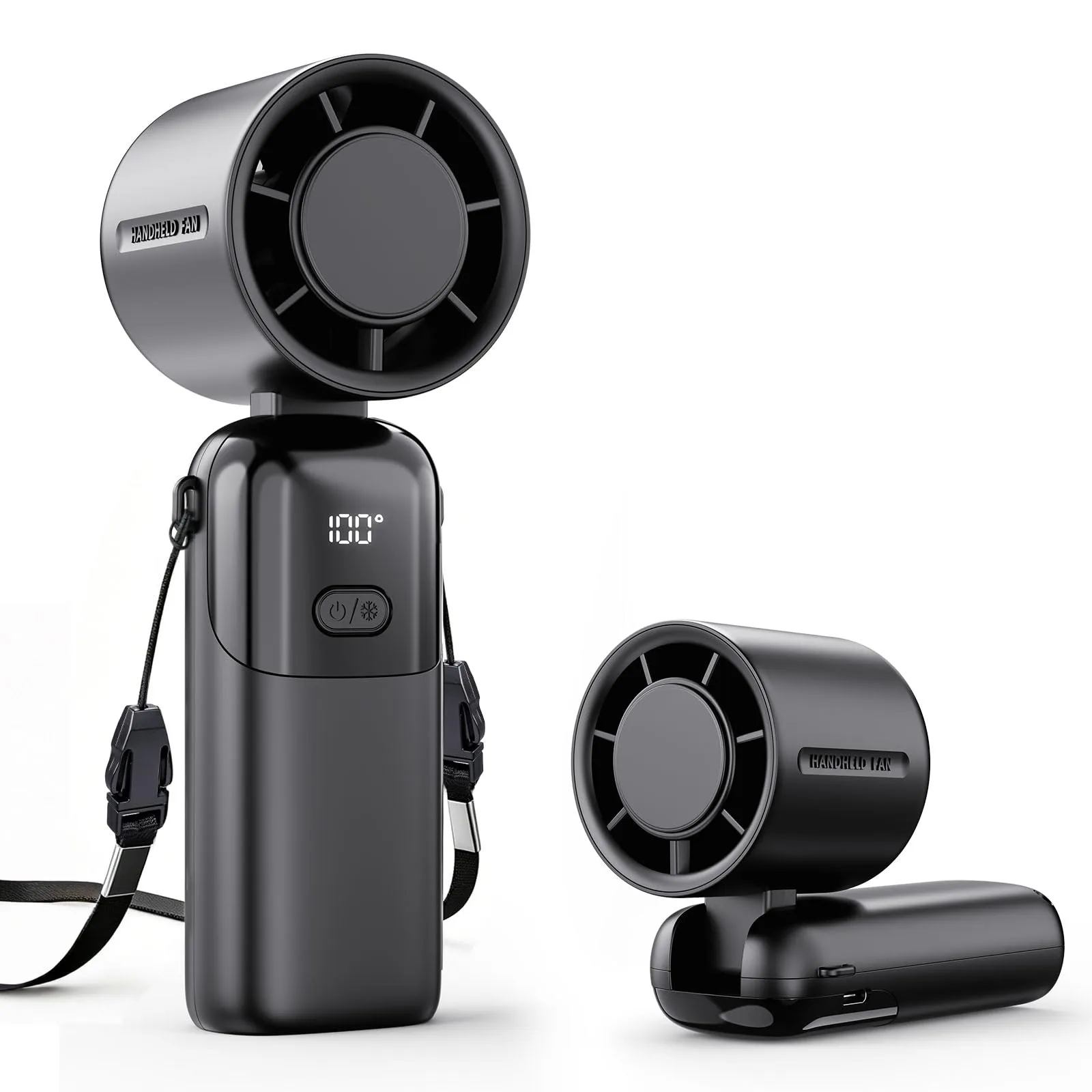 Innopower Ventilatore Turbo Portatile 3-in-1, Batteria 5000 mAh, Velocità 1-100 Regolabili, Display LED, USB Ricaricabile - immagine 1
