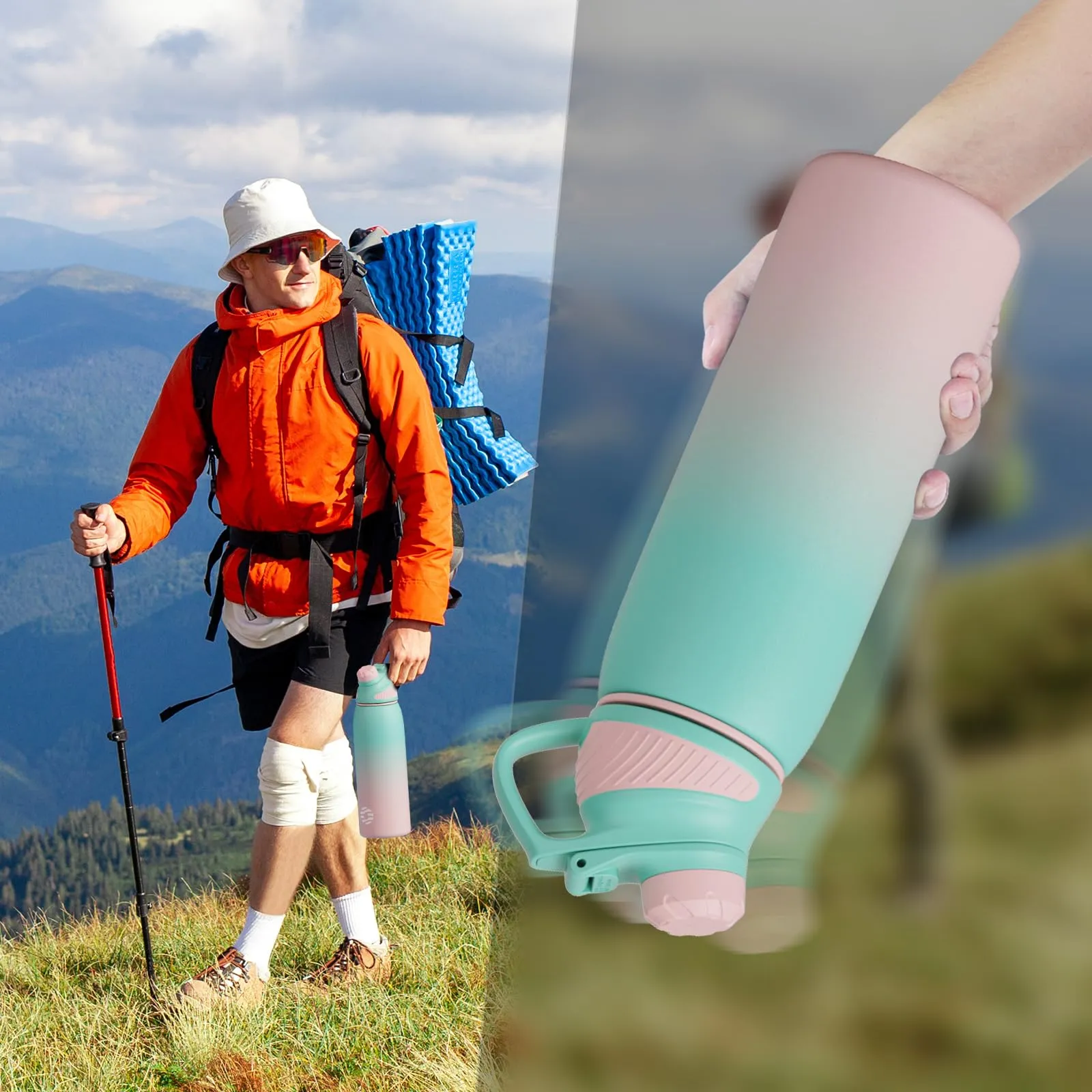 Fjbottle Borraccia Termica in Acciaio Inox 1L con Tappo Magnetico - immagine 8