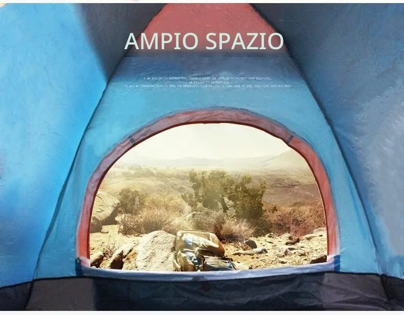 QASIMOF Tenda da Campeggio Automatica 2 Posti, Impermeabile, Blu, QCD-T-26-N-BB - immagine 6