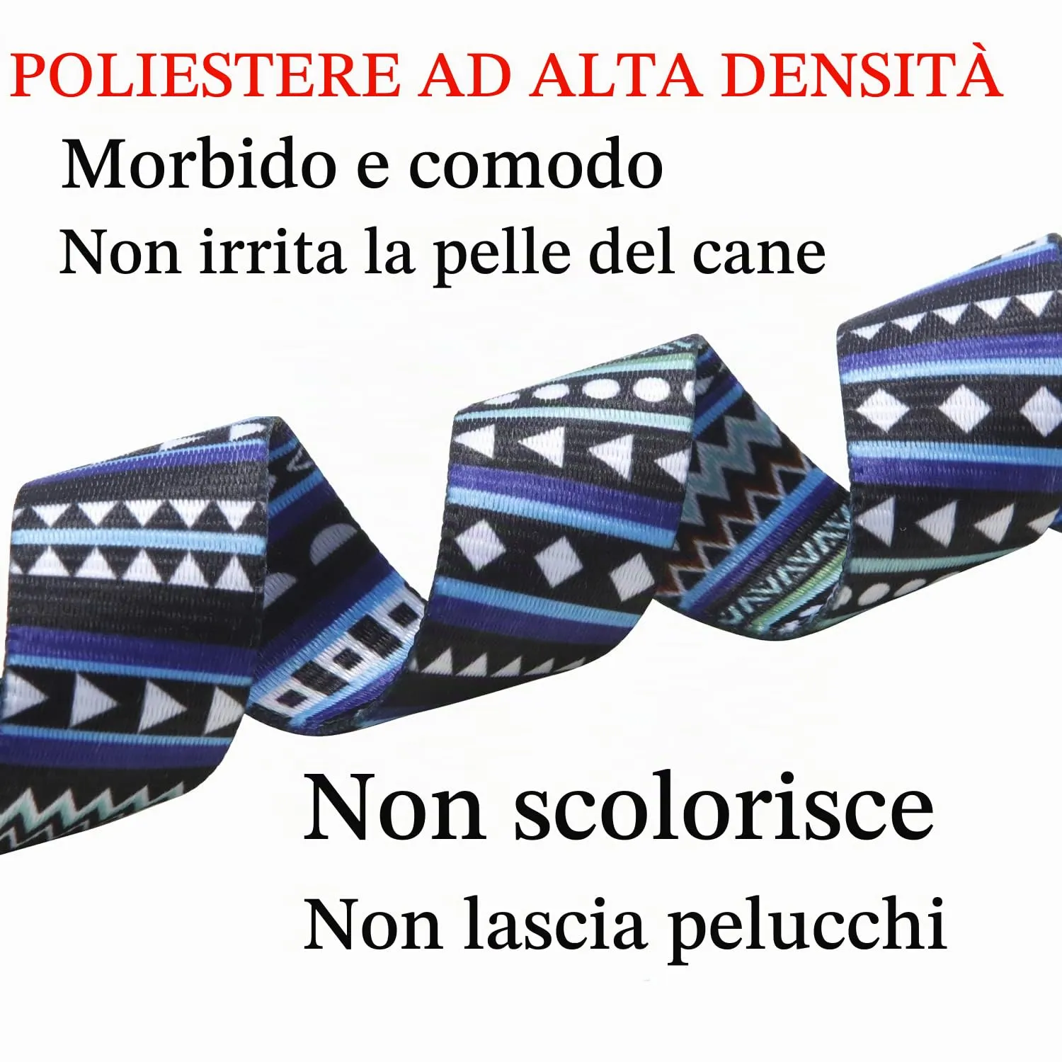 Mihqy Collare per Cani e Gatti, Blu Bohémien, Taglia S - immagine 5