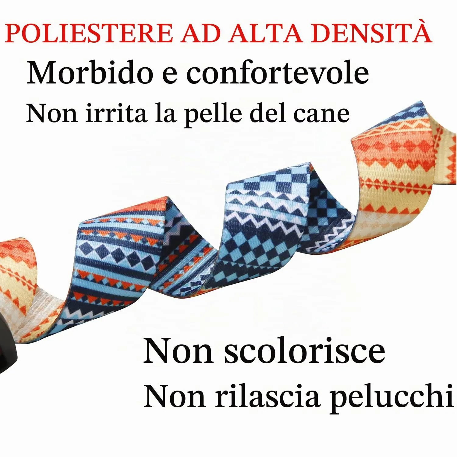 Mihqy Collare per Cani e Gatti, Morbido e Regolabile, Disegno Arancia Bohémien, Taglia S - immagine 5