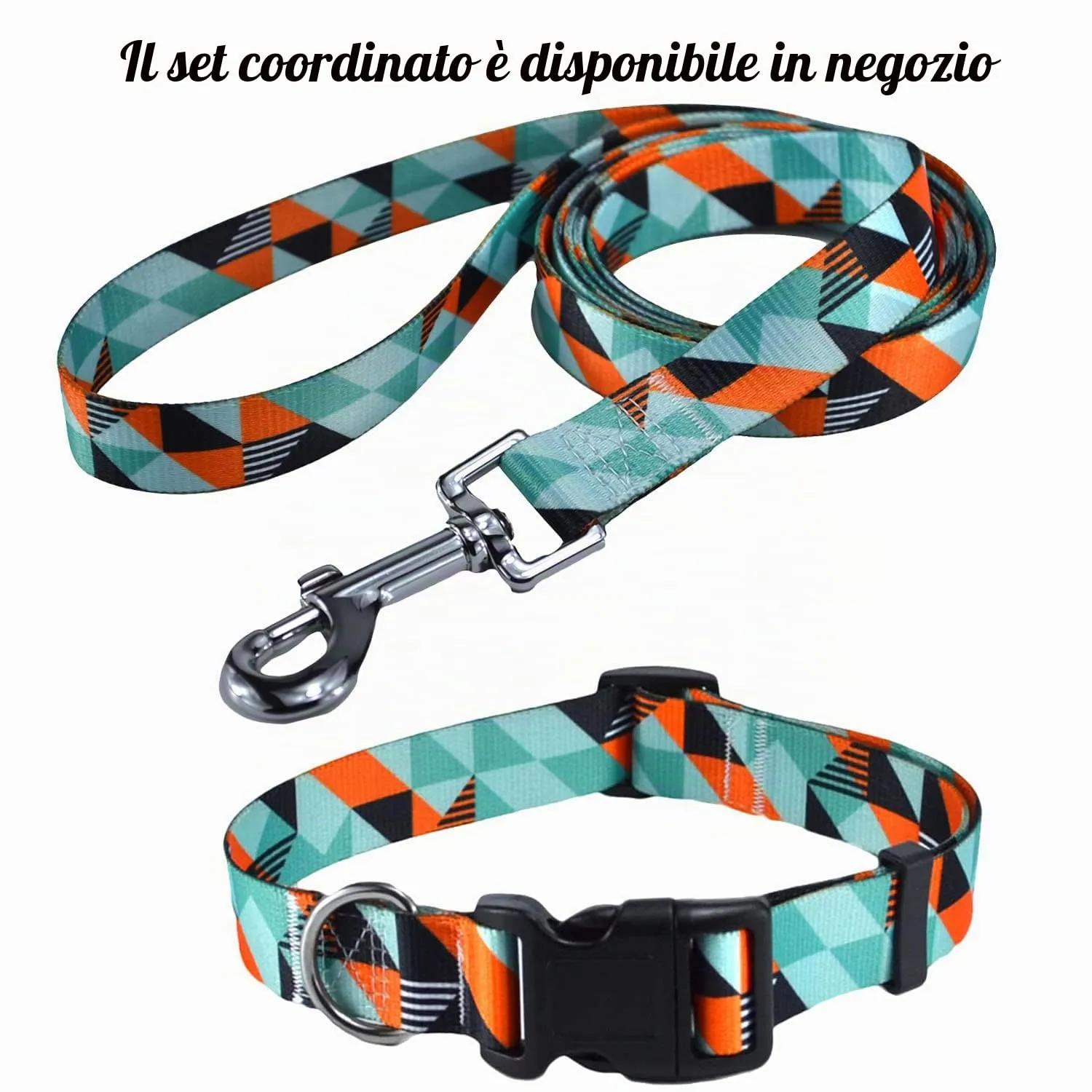 Mihqy Collare per Cani e Gatti Morbido Regolabile, Disegno Geometria, Taglia S - immagine 7