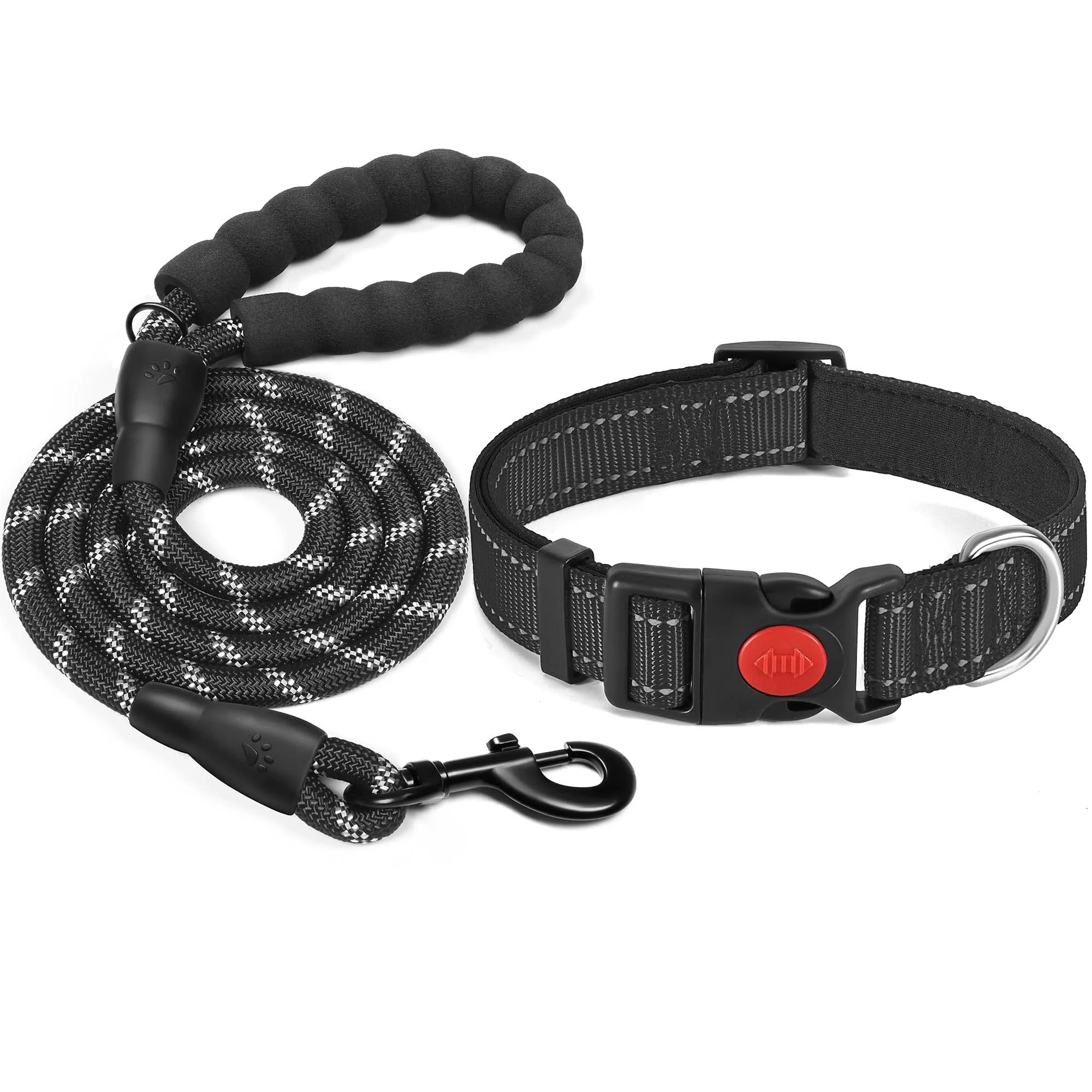 haapaw Collare Riflettente in Nylon e Neoprene per Cani Piccoli Medi e Grandi - immagine 1
