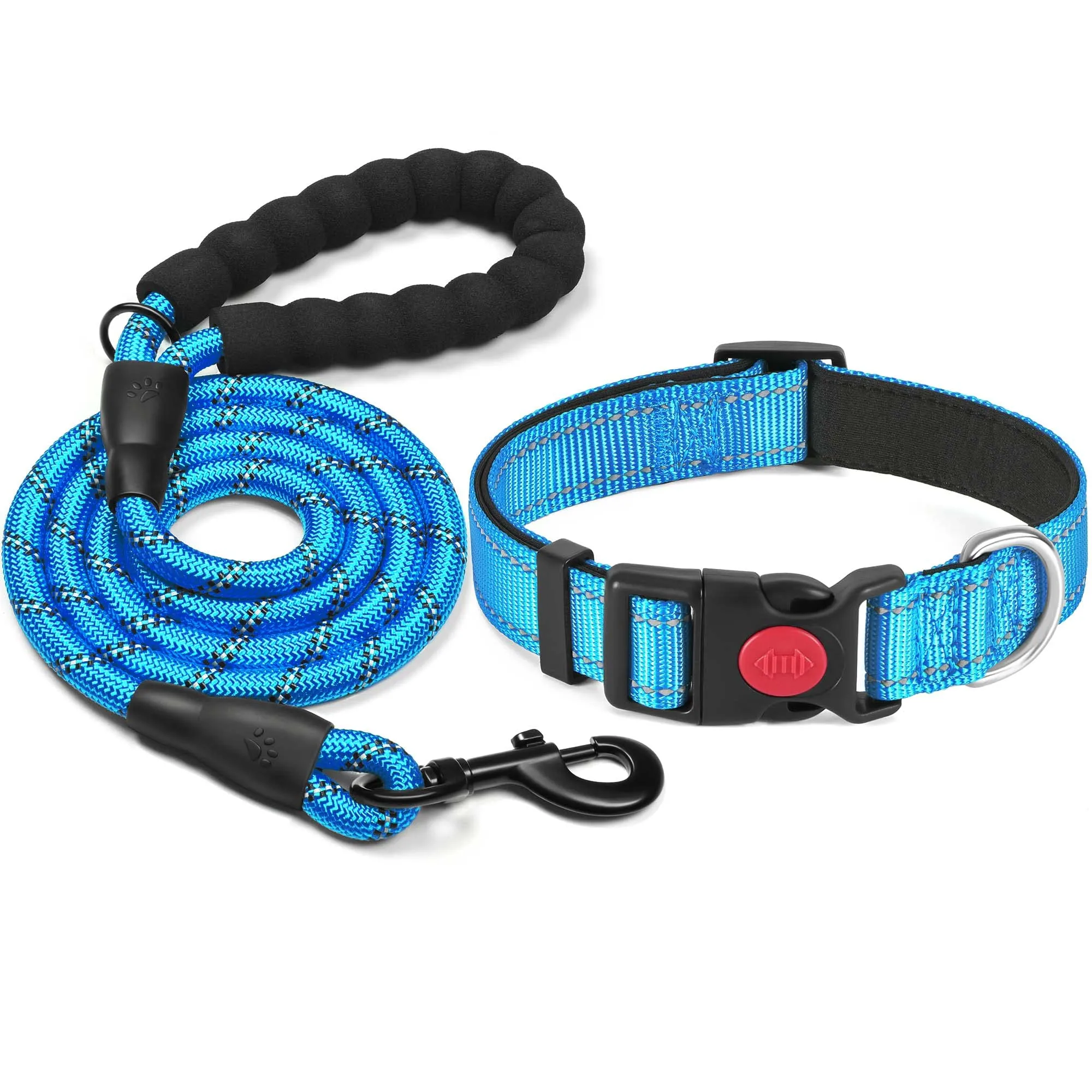 haapaw Collare Riflettente in Nylon e Neoprene per Cani Piccoli Medi e Grandi - immagine 1