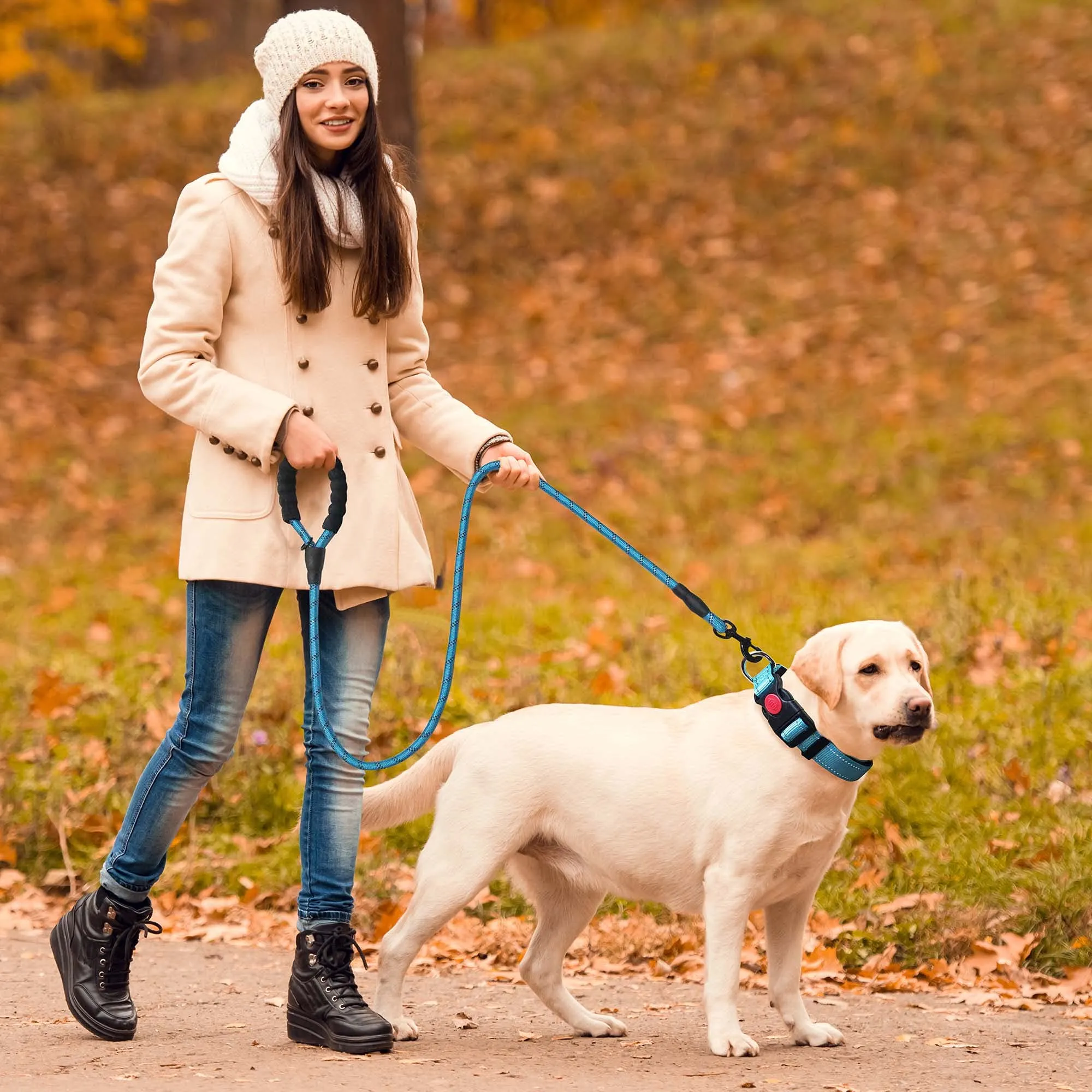 haapaw Collare Riflettente per Cani in Nylon e Neoprene Traspirante Regolabile - immagine 5