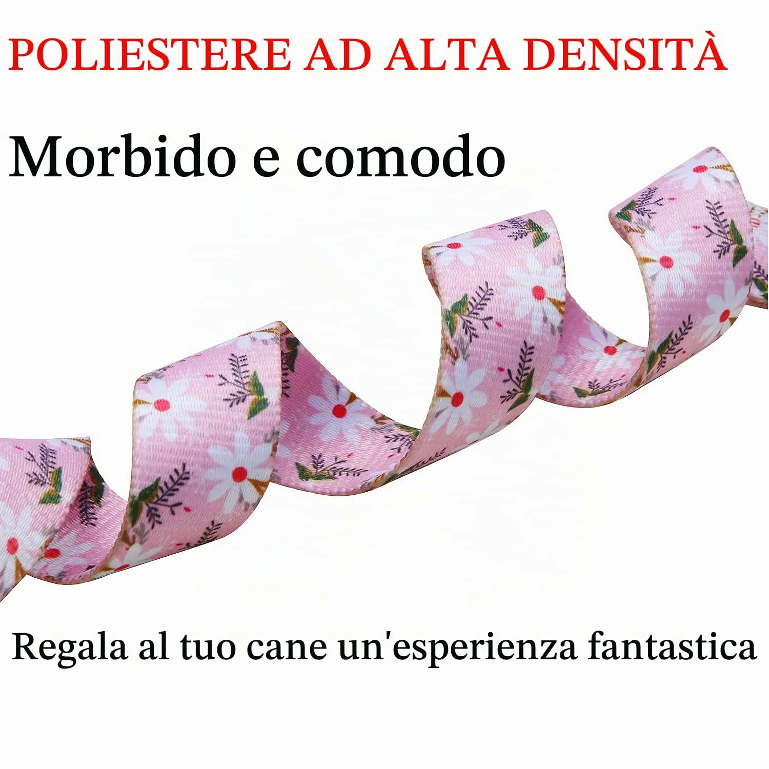 Mihqy Collare per Cani e Gatti, Regolabile, Disegno Floreale Bohémien, Fiori Bianco, S - immagine 5
