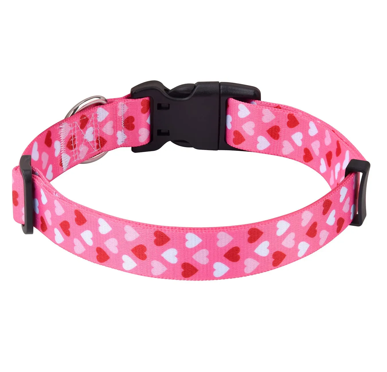 Mihqy Collare per Cani a forma di cuore San Valentino, Regolabile, Cuore, M - immagine 2