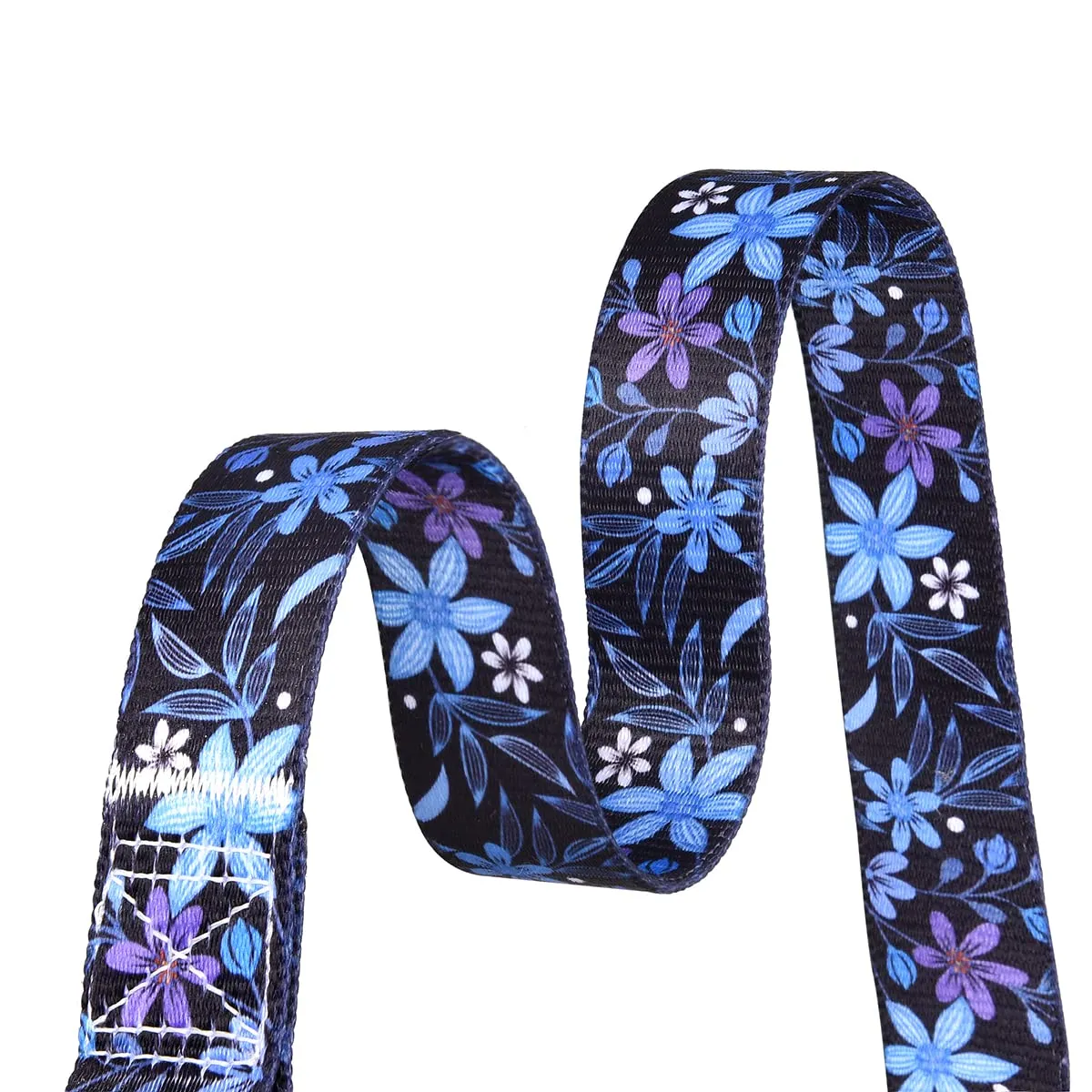 Mihqy Collare per Cani e Gatti, Motivo Floreale Bohémien, Blu Fiore, Taglia S - immagine 5