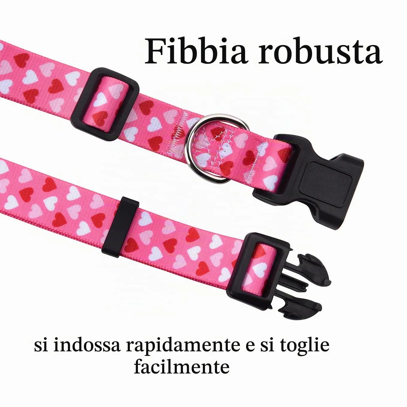 Mihqy Set Collare e Guinzaglio per Cani, Disegno Bohémien Floreale Geometrico Tribale, Set Cuore, Taglia S - immagine 3