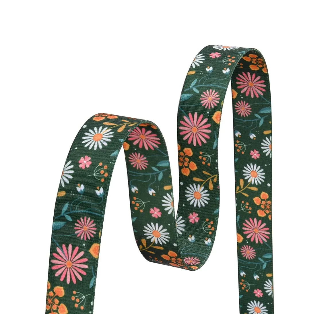 Mihqy Set Collare e Guinzaglio per Cani, Disegno Floreale Bohémien, Verde Fiori, Taglia M - immagine 4