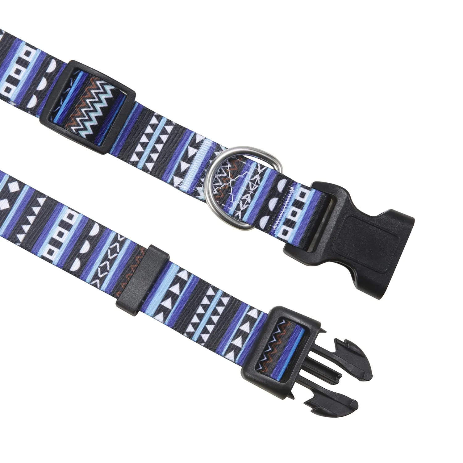 Mihqy Set Collare e Guinzaglio per Cani, Blu Bohémien, Taglia M - immagine 3