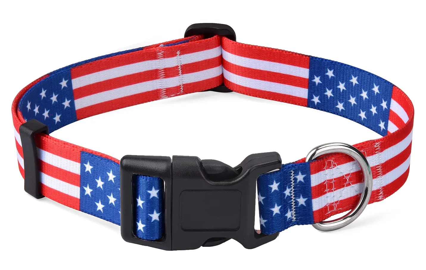 Mihqy American Flag Dog Collar, Classic US, Size L - immagine 1