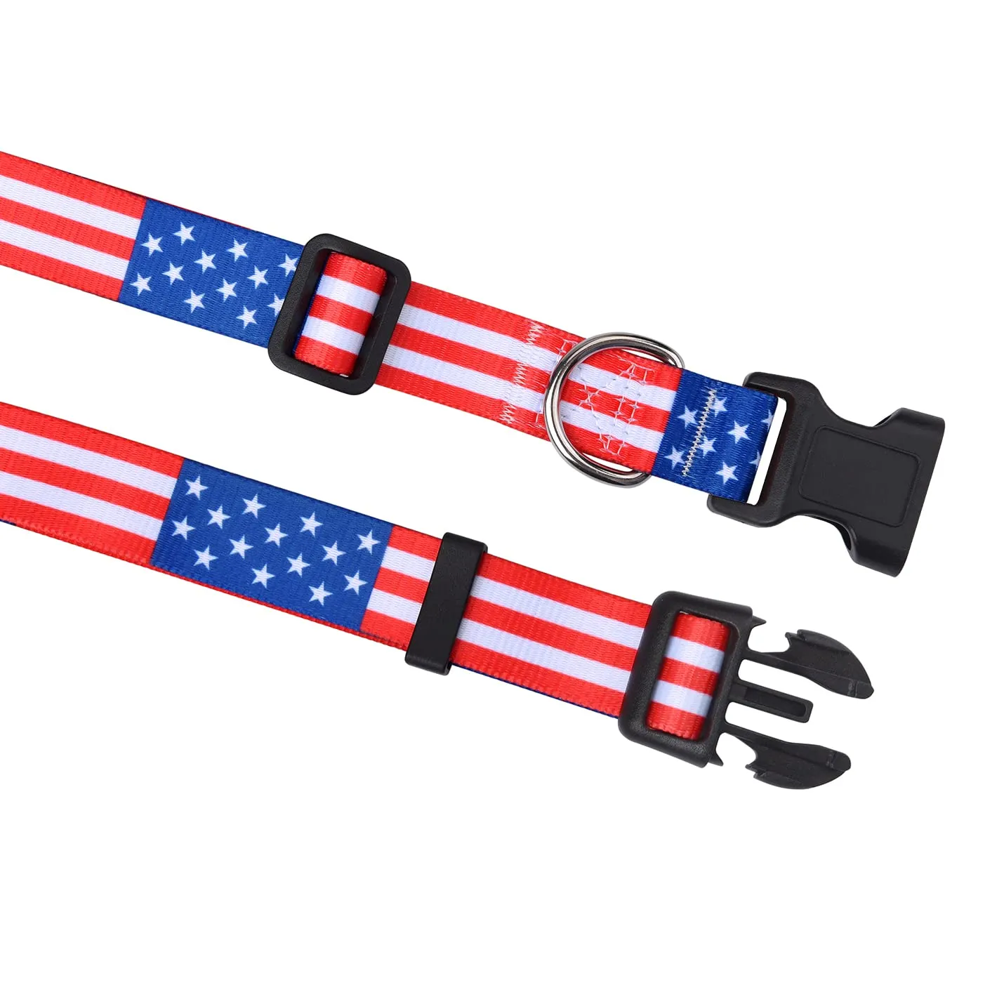 Mihqy American Flag Dog Collar, Classic US, Size L - immagine 5