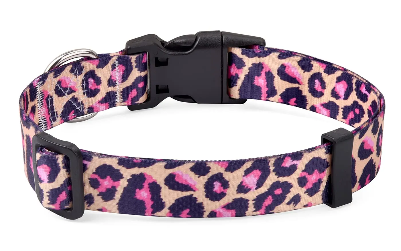 Mihqy Collare per Cani e Gatti, Morbido Regolabile, Disegno Rosa Leopardata, Taglia S - immagine 1