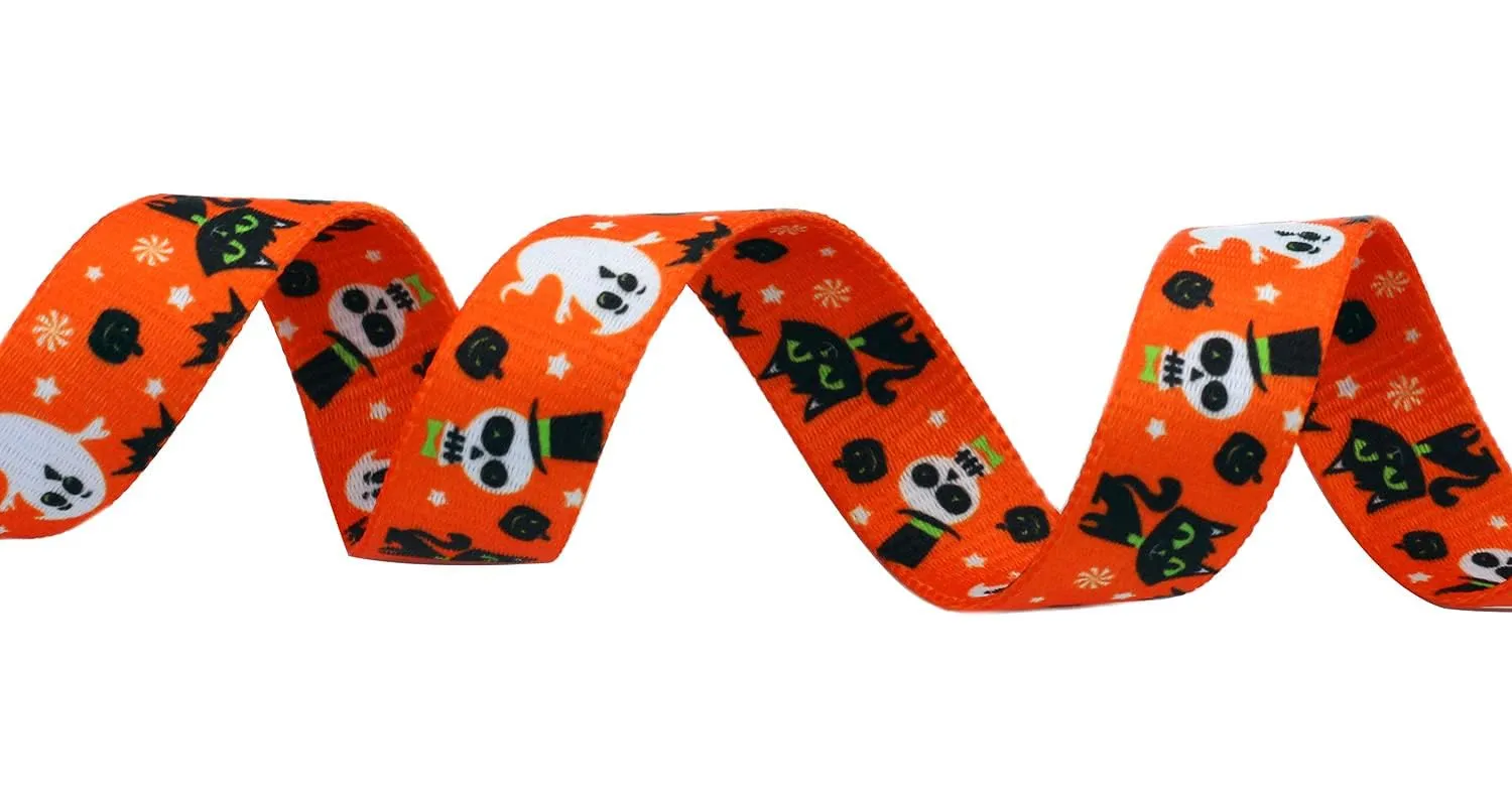 Mihqy Set Collare e Guinzaglio per Cani Halloween Motivo Zucca Fantasma e Pipistrello, Taglia L - immagine 4