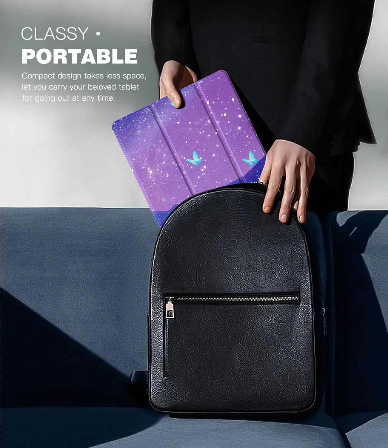 TiMOVO Cover per Samsung Galaxy Tab A11+ / A9+ 11" (2025/2023), Farfalla & Cielo - immagine 7