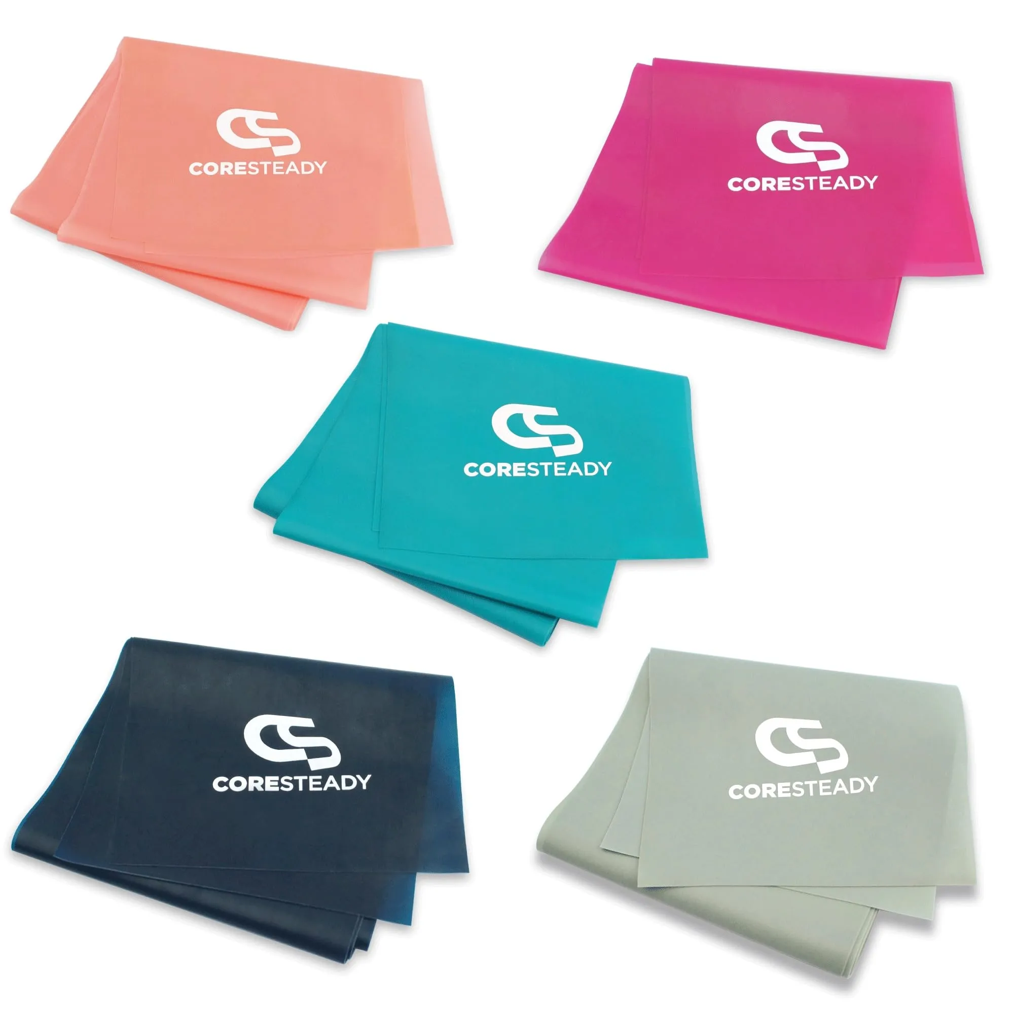 Coresteady Elastici Fitness - Set di 5 Livelli di Resistenza, 1.3 Metri - immagine 1