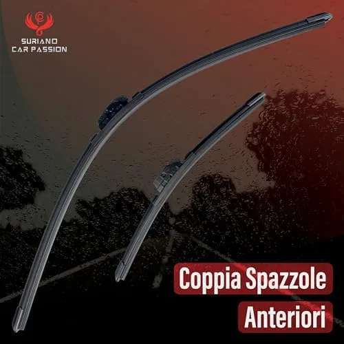 Car Passion Spazzole Tergicristallo per Audi A4, A4 Avant (dal 11/2007) e A4 Allroad (dal 04/2009), 60 e 50 cm, Aero Flat - immagine 2