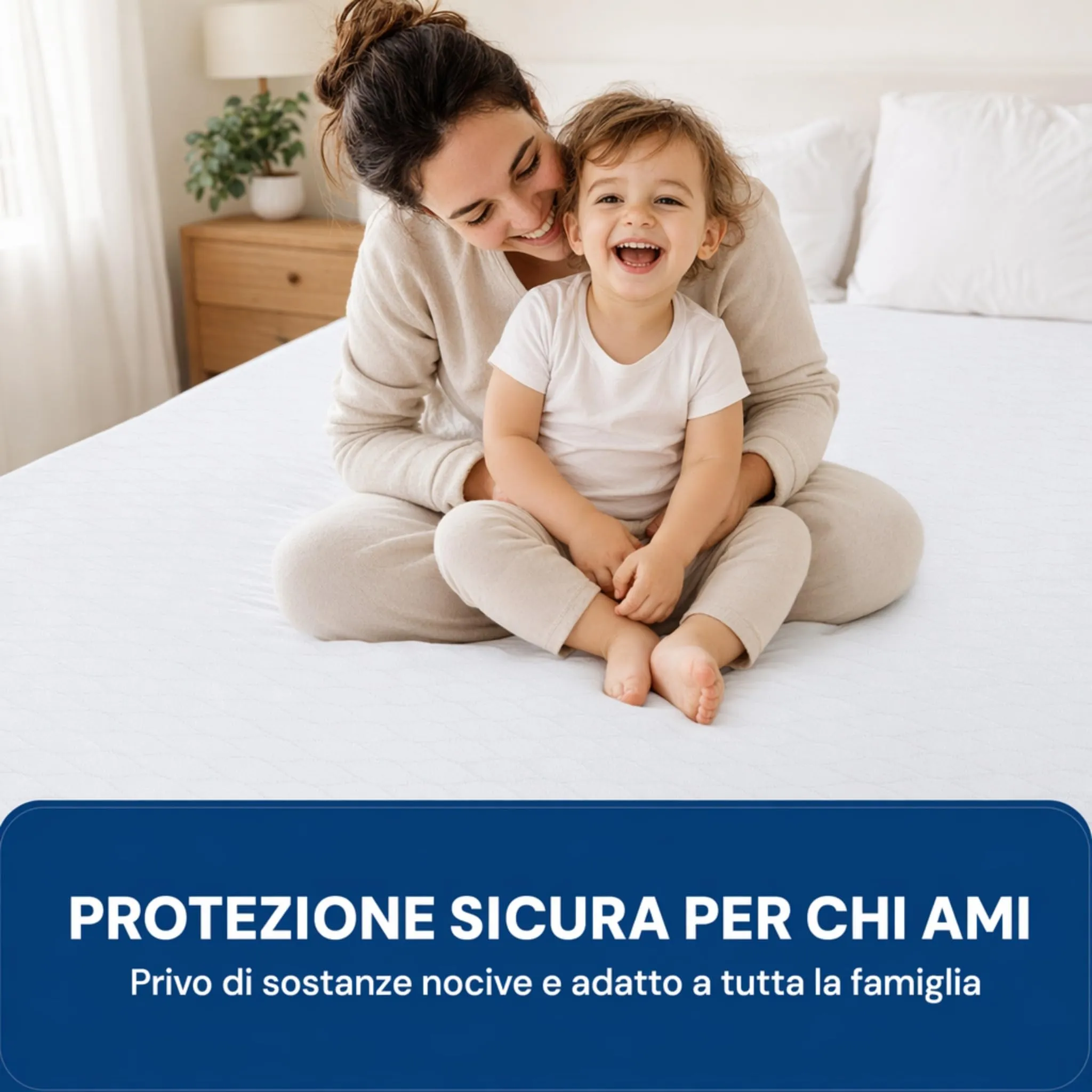 Caleffi Coprimaterasso Una Piazza e Mezza 130x200 in Cotone Bianco - immagine 6