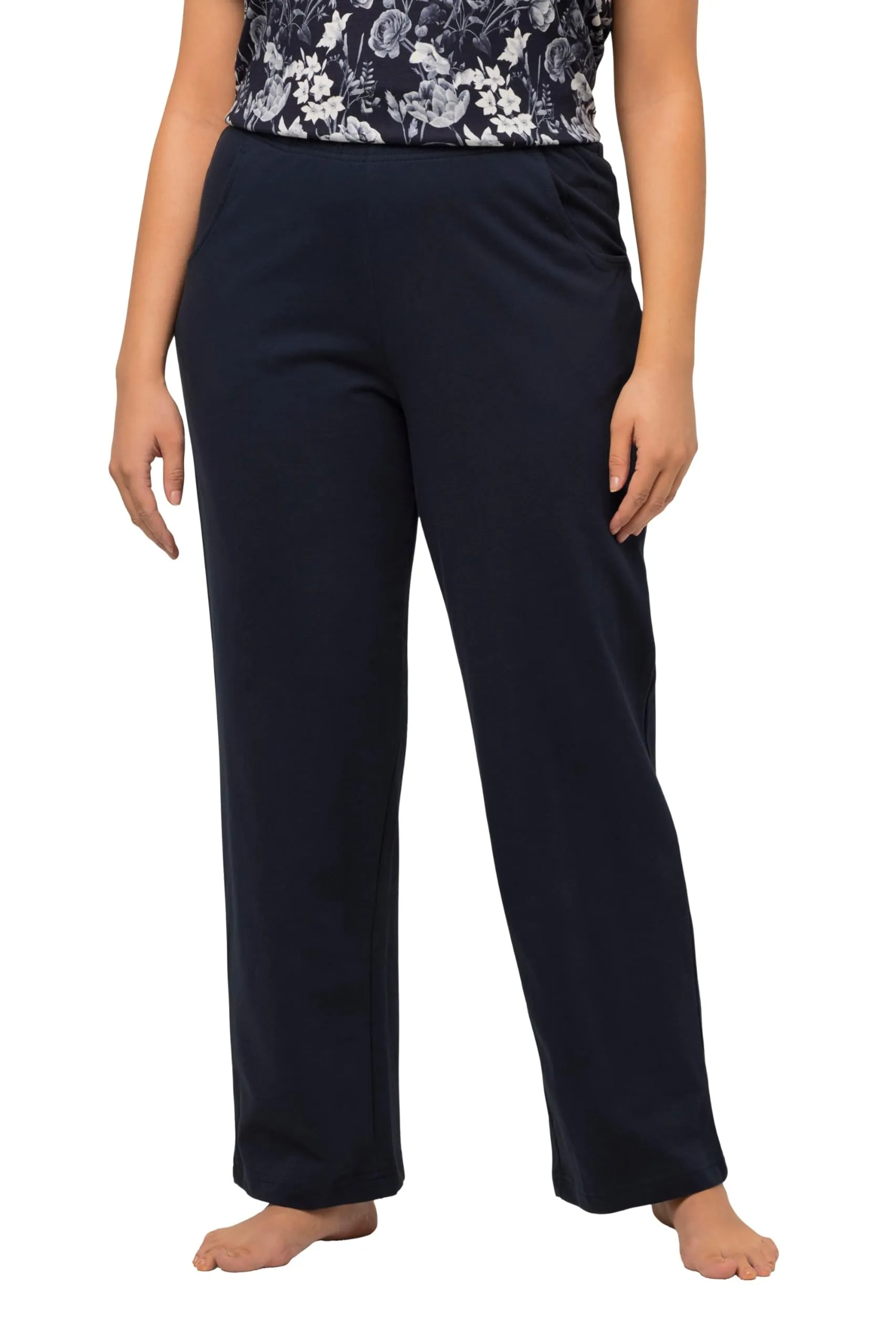 Ulla Popken Pantaloni da Jogging Donna, Blu Marino, 32W / 32L - immagine 1