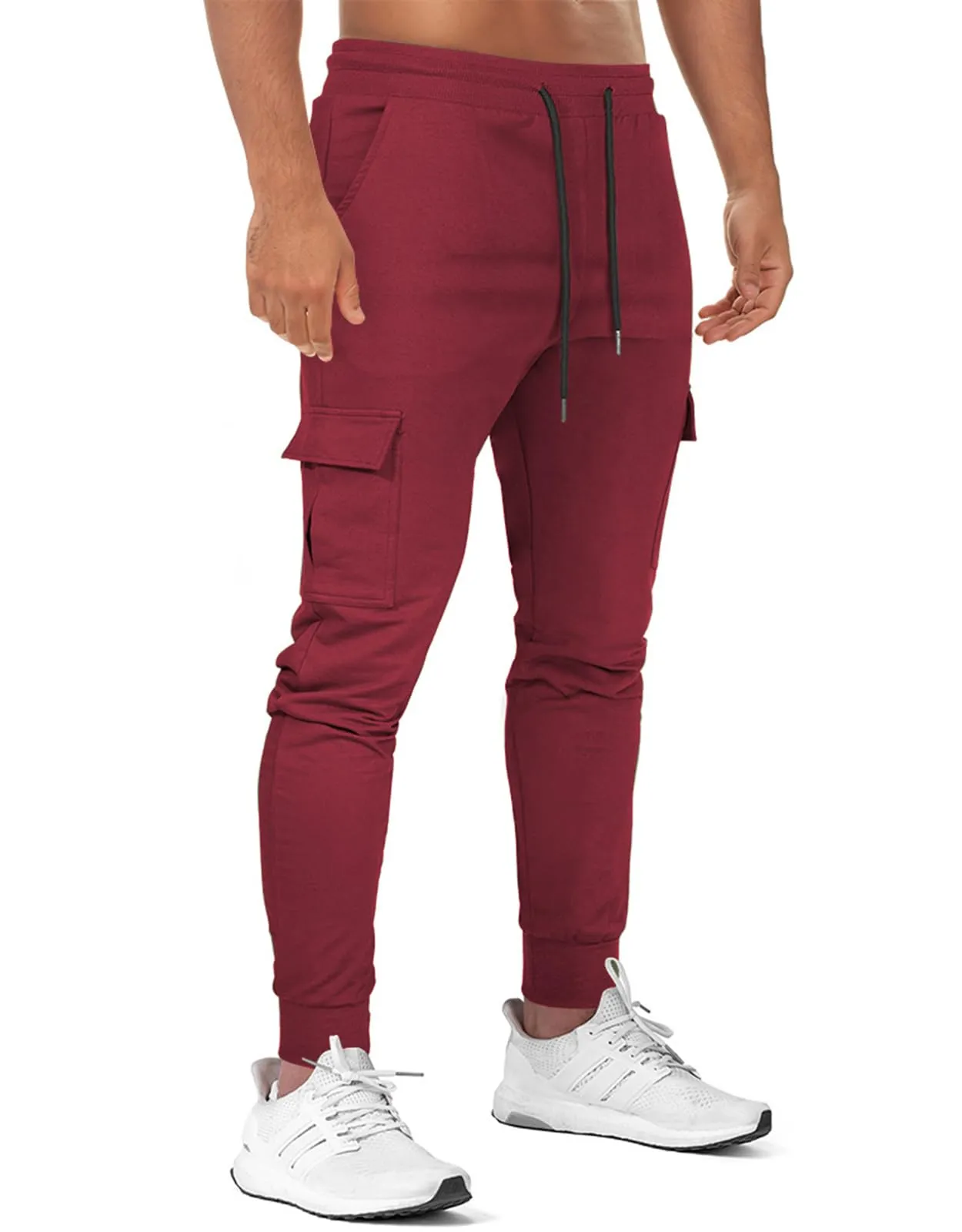 Suwangi Pantaloni Tuta Cargo Jogging Uomo con 4 Tasche - immagine 2