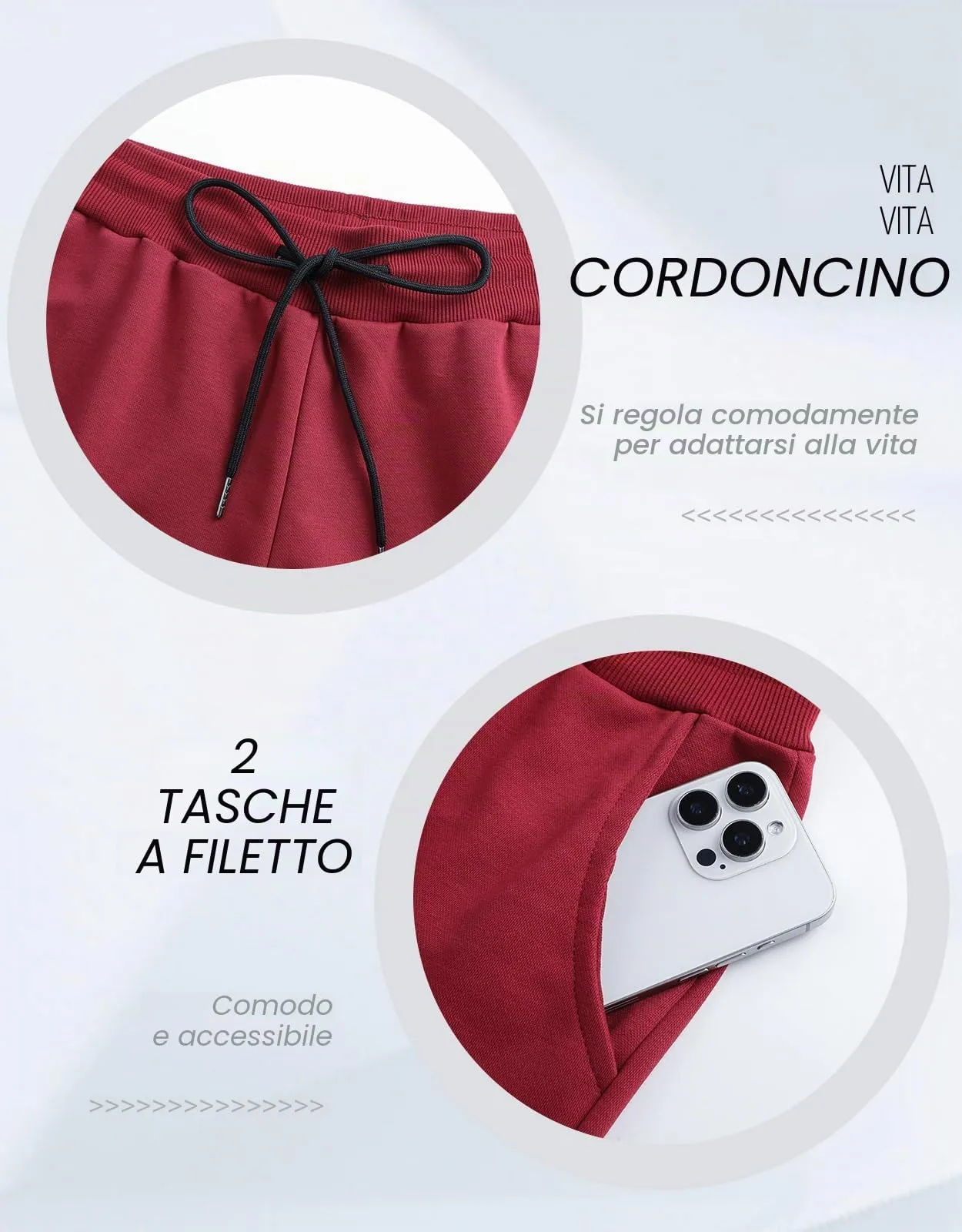 Suwangi Pantaloni Tuta Cargo Jogging Uomo con 4 Tasche - immagine 4