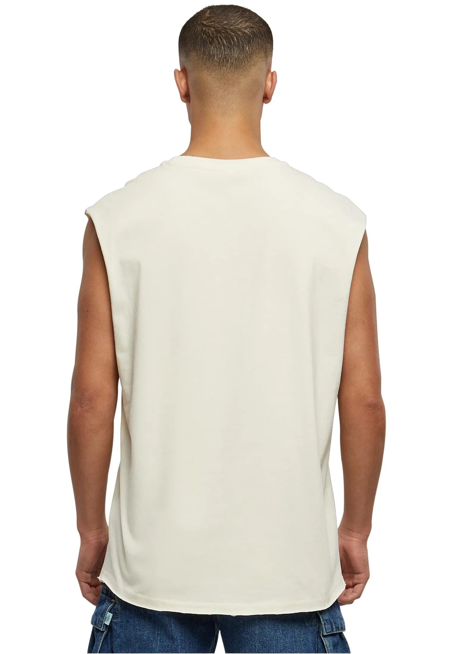Urban Classics Men's Sleeveless T-Shirt Raw Edge, Whitesand, XXL - immagine 4