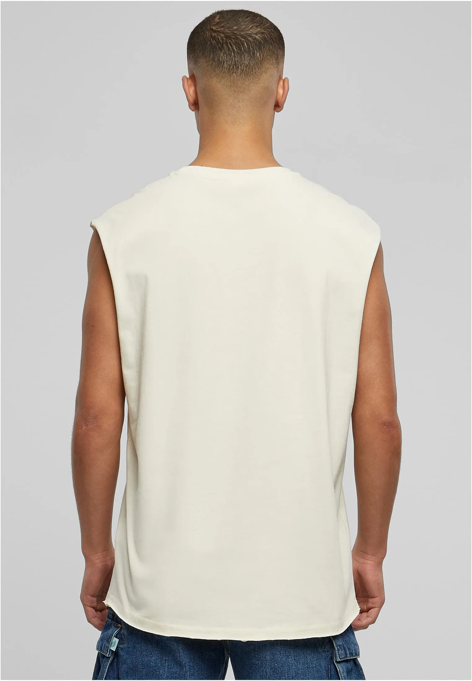Urban Classics Men's Sleeveless T-Shirt Raw Edge, Whitesand, XXL - immagine 8