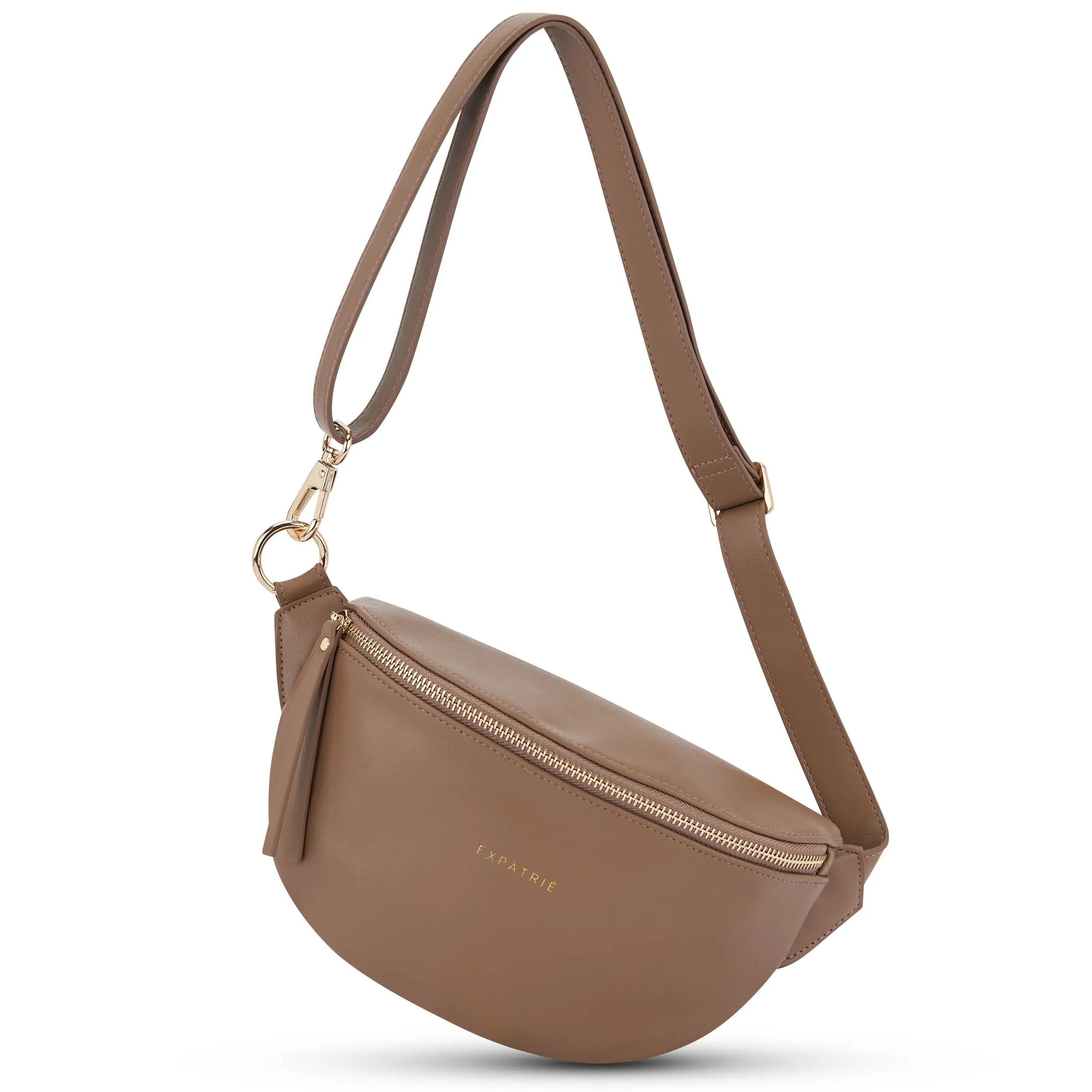 Expatrié Alice Small Marsupio Donna in Pelle Vegana, Marrone - immagine 8