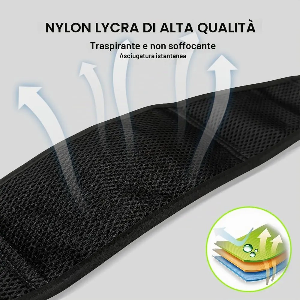 WATMHHJQ Marsupio da Corsa Impermeabile a 3 Tasche per Cellulare, Nero - immagine 4