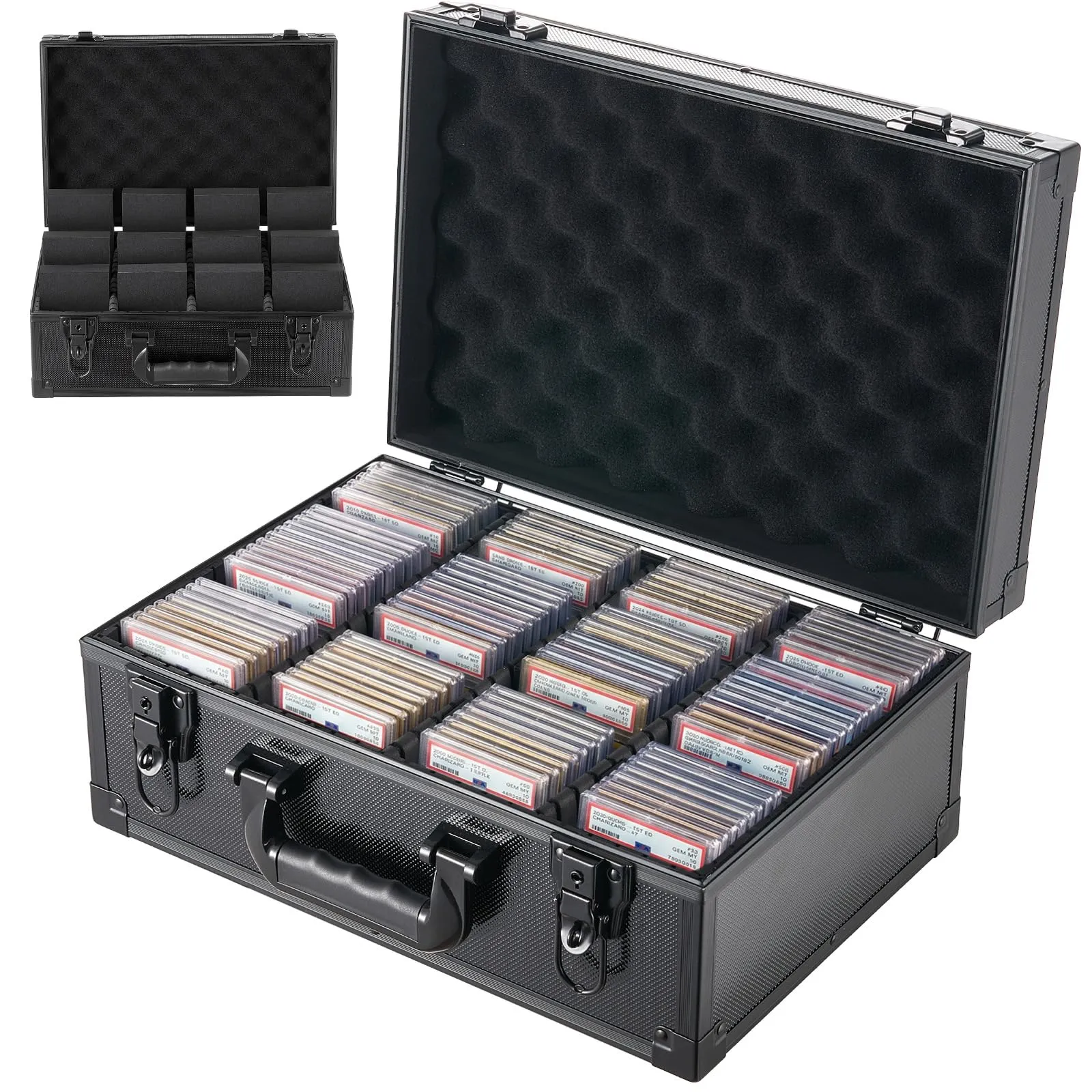 VEVOR Scatola Porta Carte Graded 4 File Capacità 120 PSA con Serratura - immagine 1