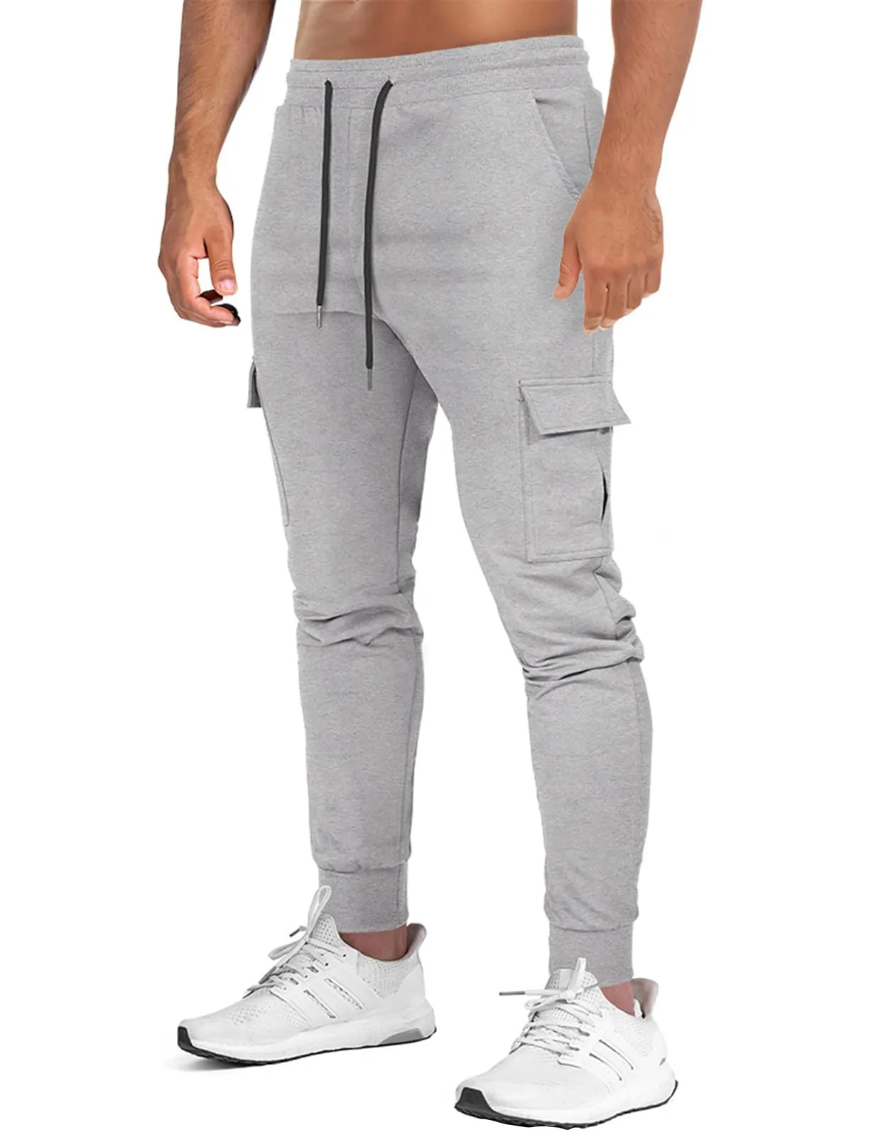 Suwangi Pantaloni Tuta Cargo Jogging Uomo con 4 Tasche - immagine 1