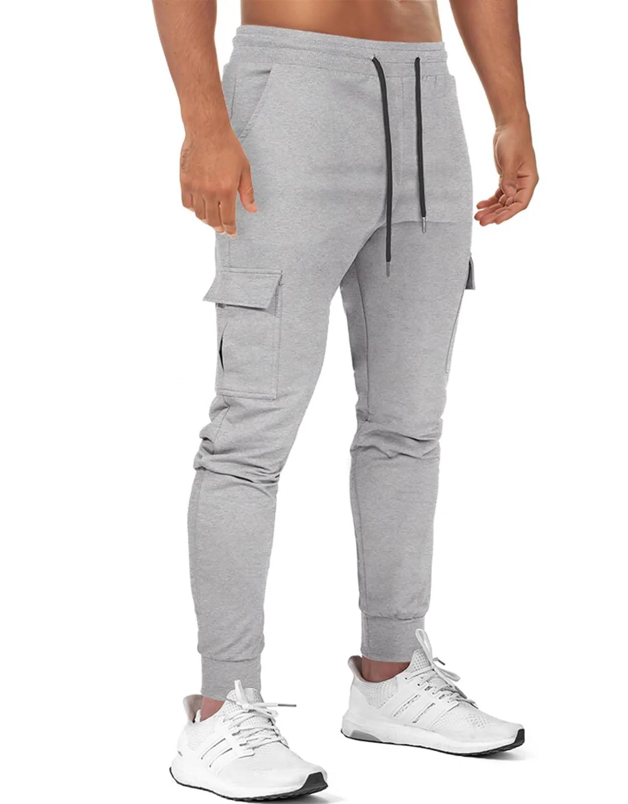 Suwangi Pantaloni Tuta Cargo Jogging Uomo con 4 Tasche - immagine 2