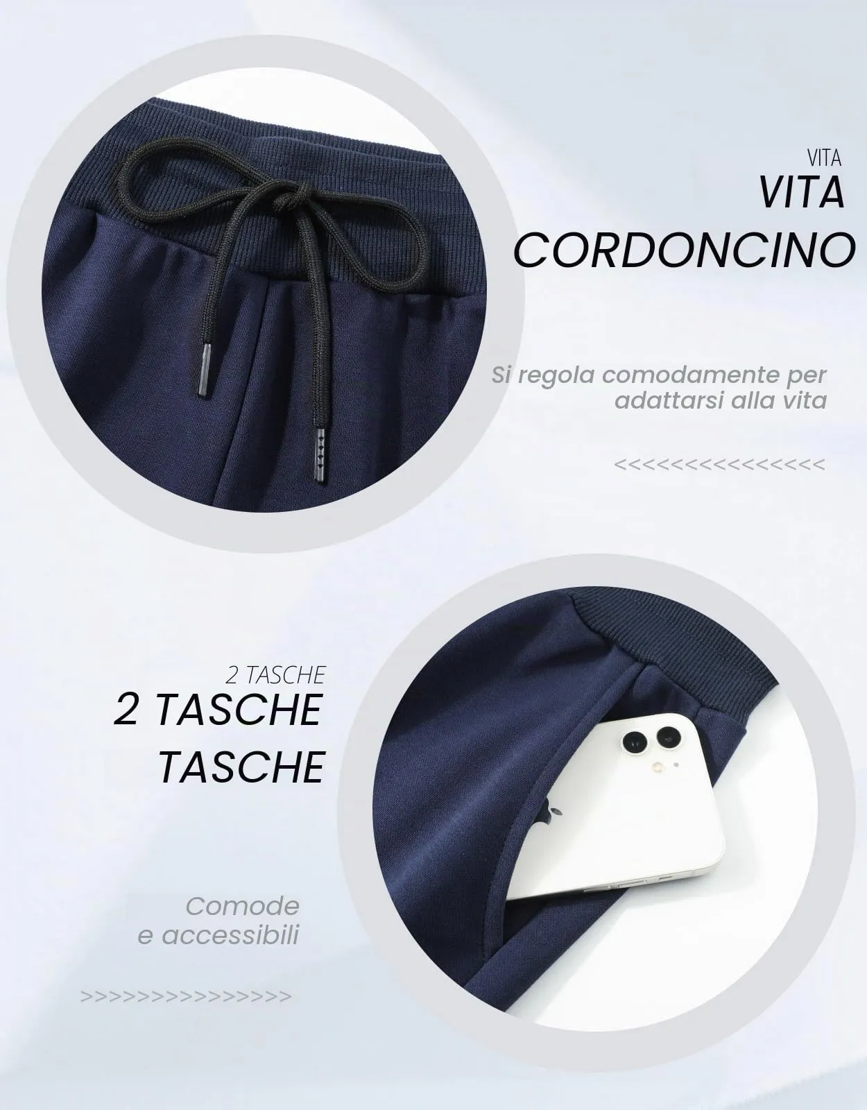 Suwangi Pantaloni Tuta Cargo Jogging Uomo con 4 Tasche - immagine 4