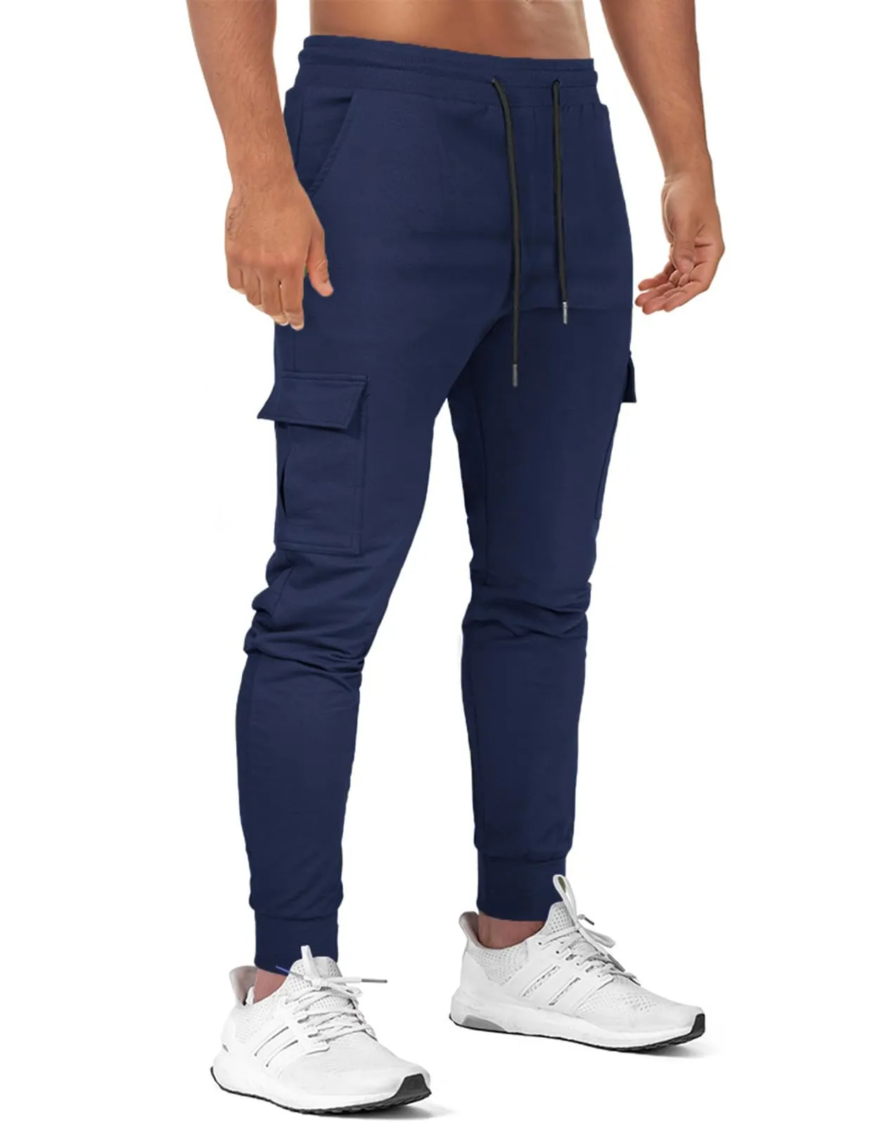 Suwangi Pantaloni Tuta Sportivi Uomo Cargo Jogging con 4 Tasche - immagine 2