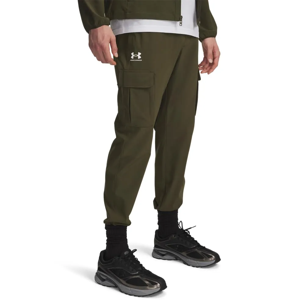 Under Armour Vibe Woven Cargo Pants - Green/White, S Men's - immagine 1