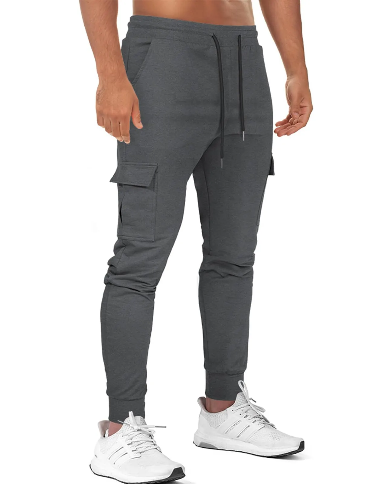 Suwangi Pantaloni Tuta Cargo Jogging Uomo con 4 Tasche - immagine 2