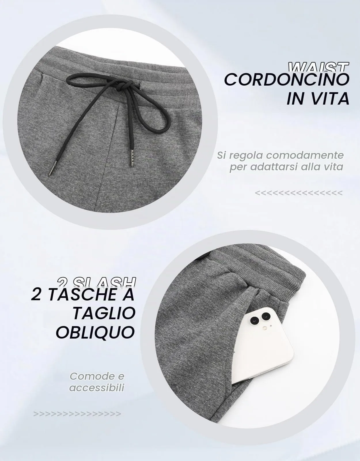 Suwangi Pantaloni Tuta Cargo Jogging Uomo con 4 Tasche - immagine 4