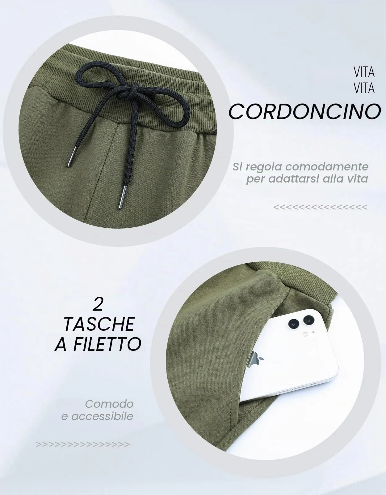 Suwangi Pantaloni Tuta Sportivi Uomo Cargo Jogging con 4 Tasche - immagine 4