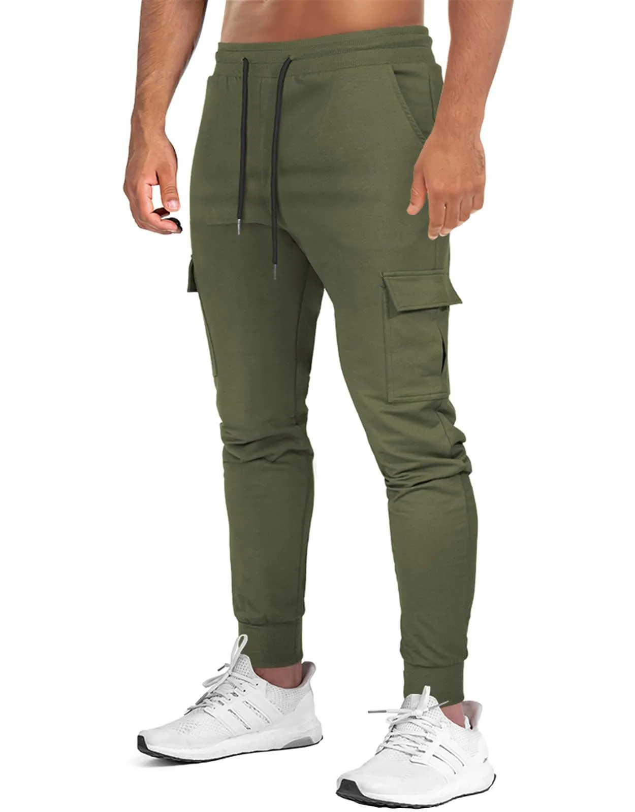 Suwangi Pantaloni Tuta Cargo Jogging Uomo con 4 Tasche - immagine 1