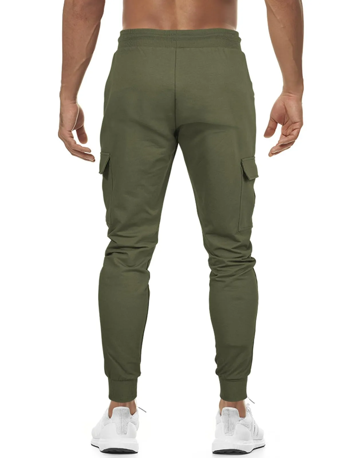 Suwangi Pantaloni Tuta Sportivi Uomo Cargo Jogging Palestra con 4 Tasche - immagine 3