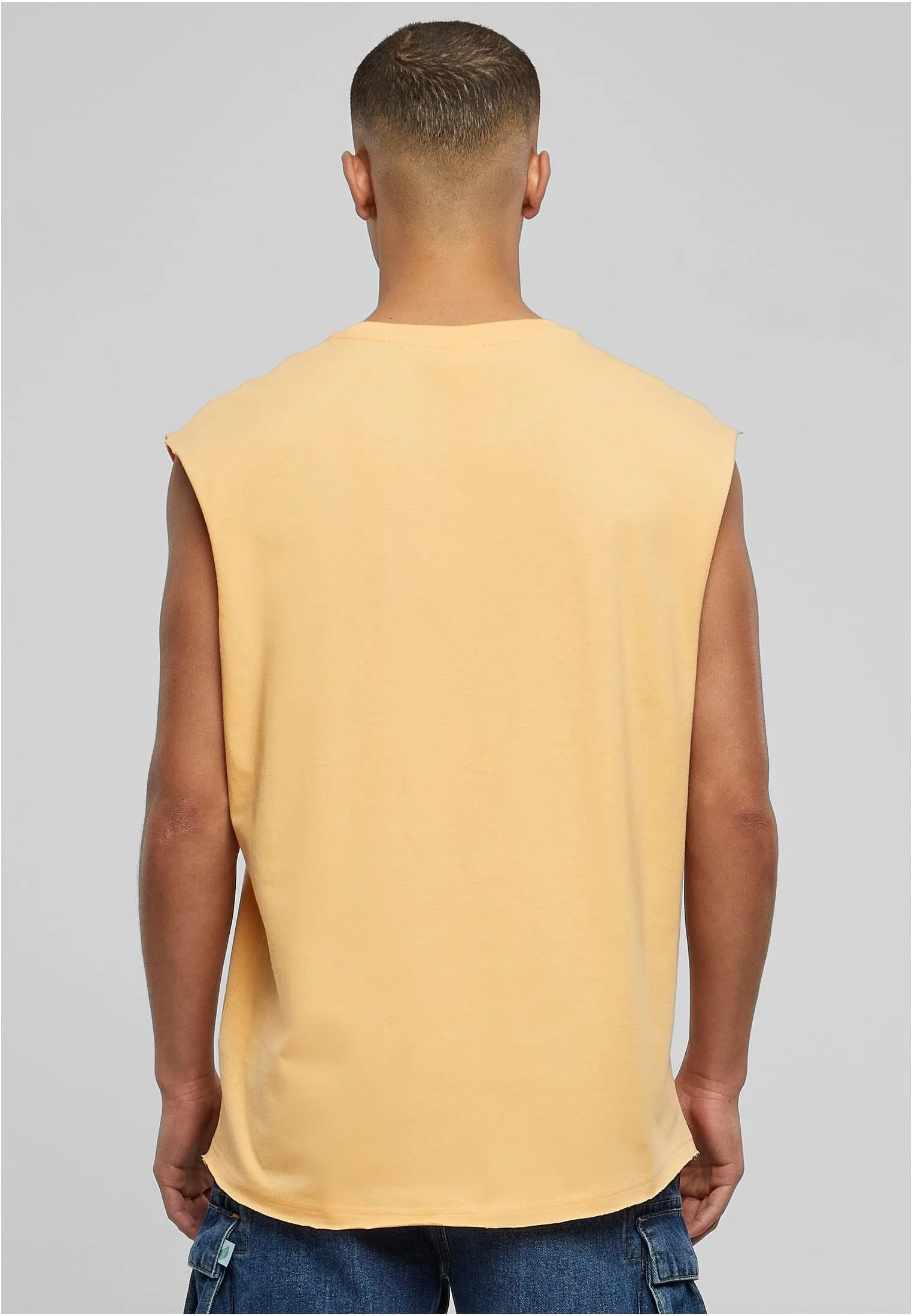 Urban Classics Open Edge Sleeveless Tee, Paleorange, L - immagine 6