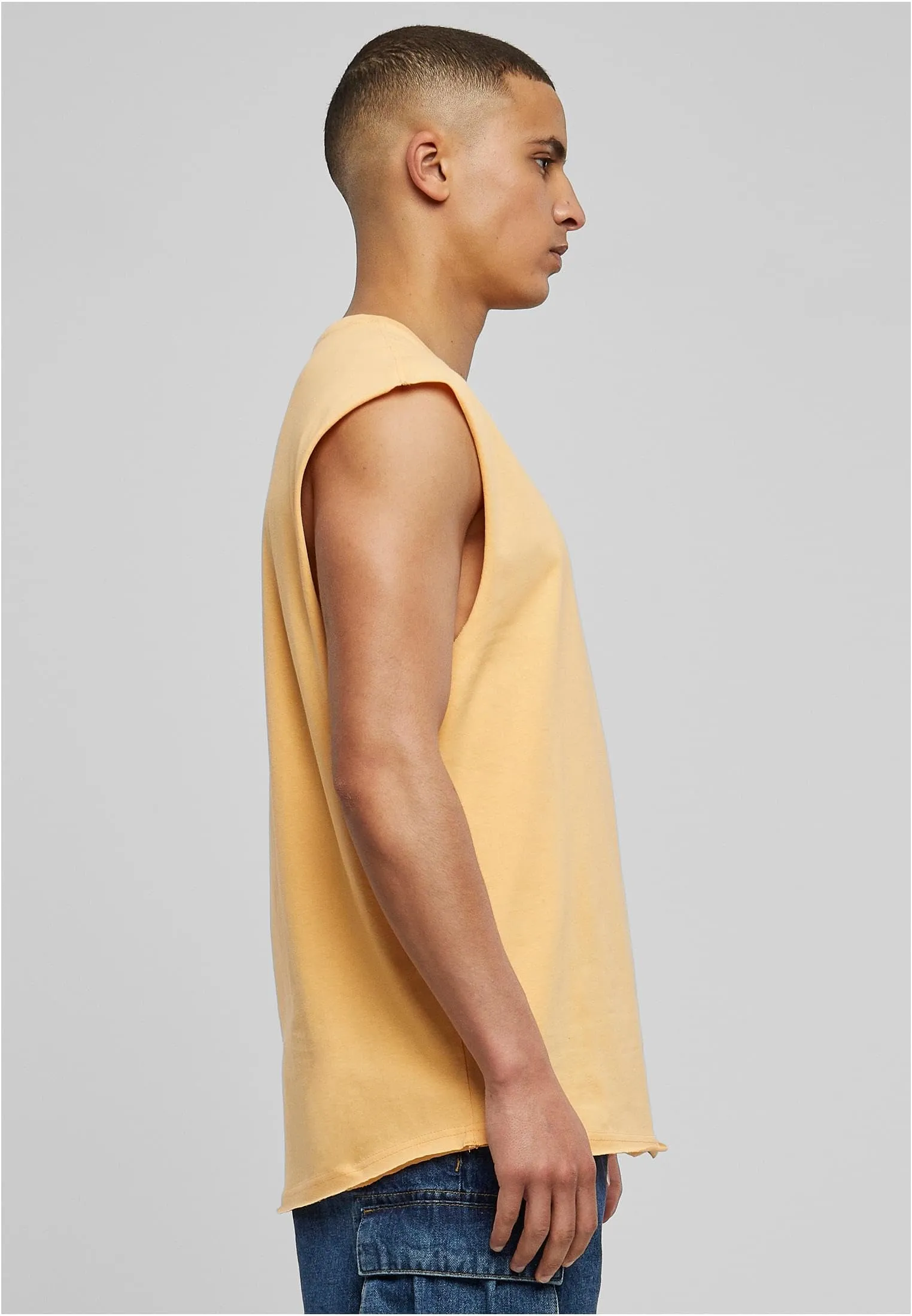 Urban Classics Open Edge Sleeveless Tee - Paleorange - immagine 10