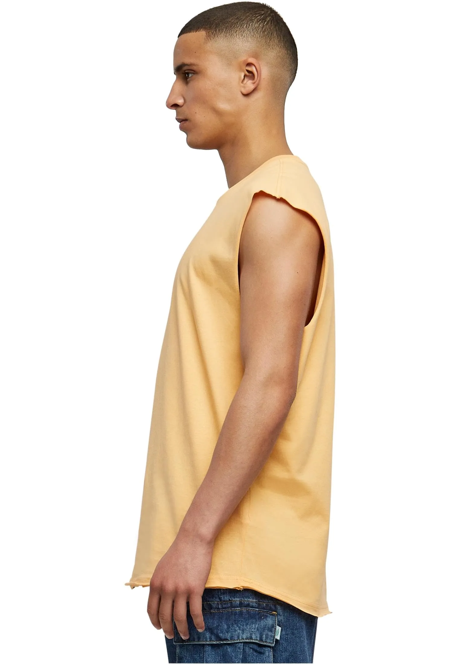 Urban Classics T-Shirt Senza Maniche, Arancione Chiaro, XL - immagine 3